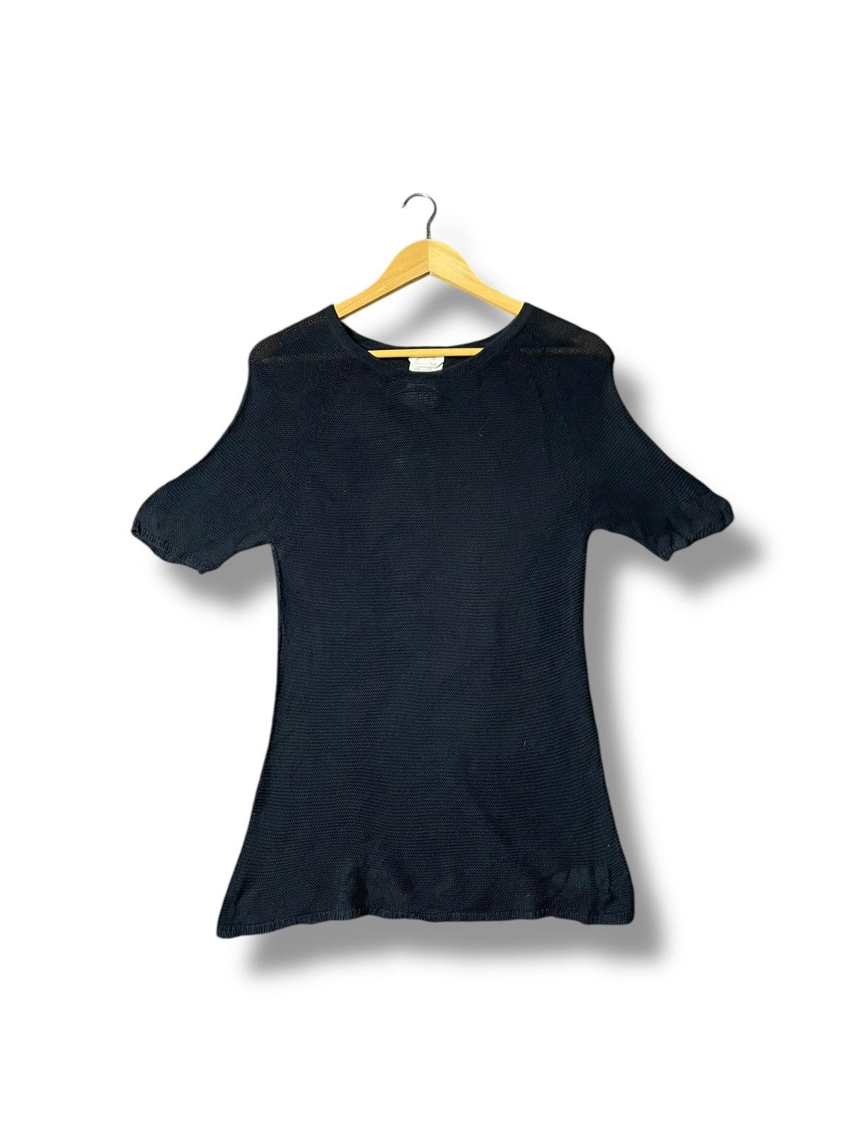 Max Mara × Vintage Maxmara Cashmere & Wool Short Sleeve Jumper (44) Size XS / US 0-2 / IT 36-38 - 1 Thumbnail
