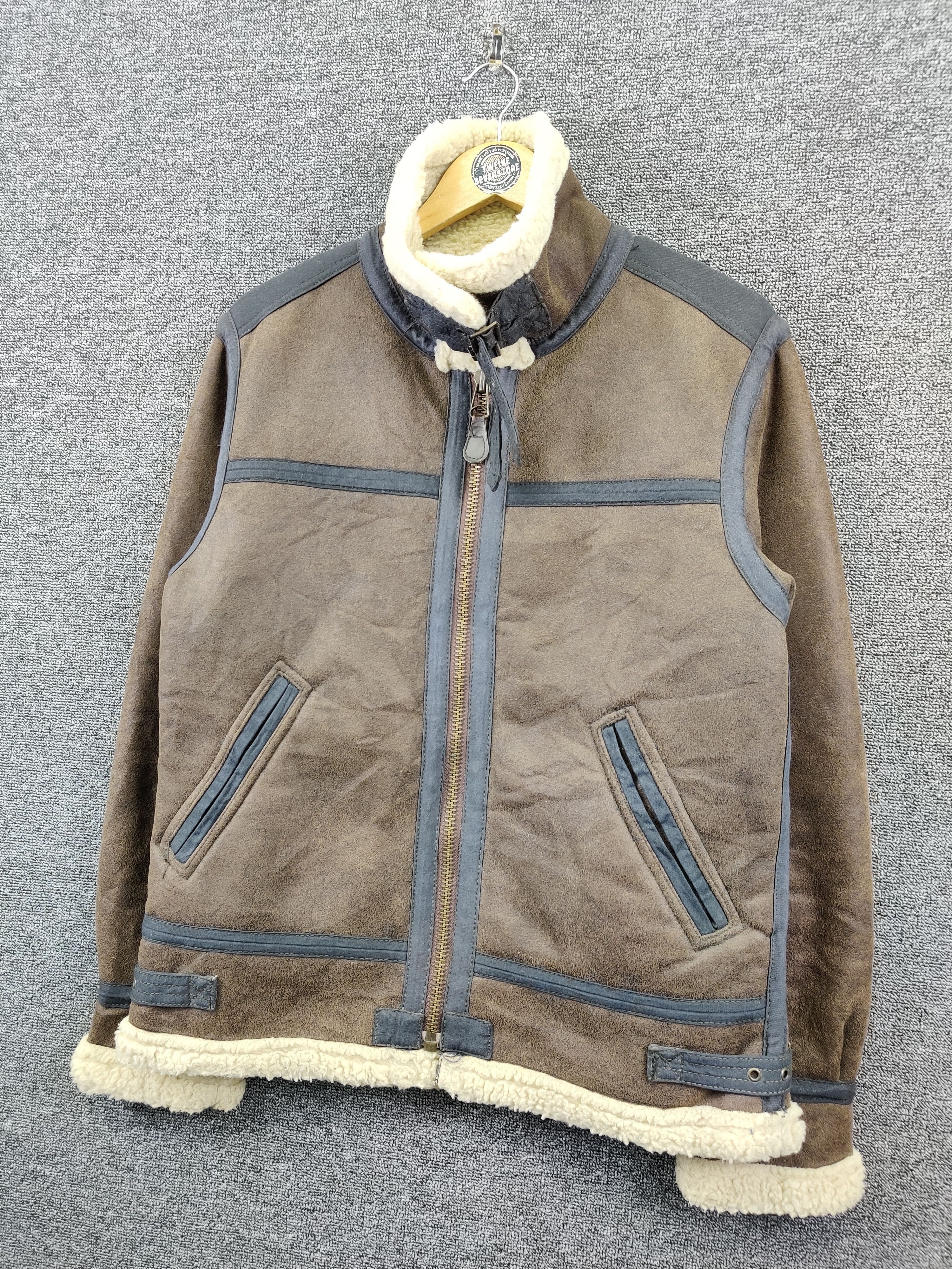 Alpha Industries Vintage Alpha Industries B-3 Sherpa Leather Jacket Size US L / EU 52-54 / 3 - 2 Thumbnail