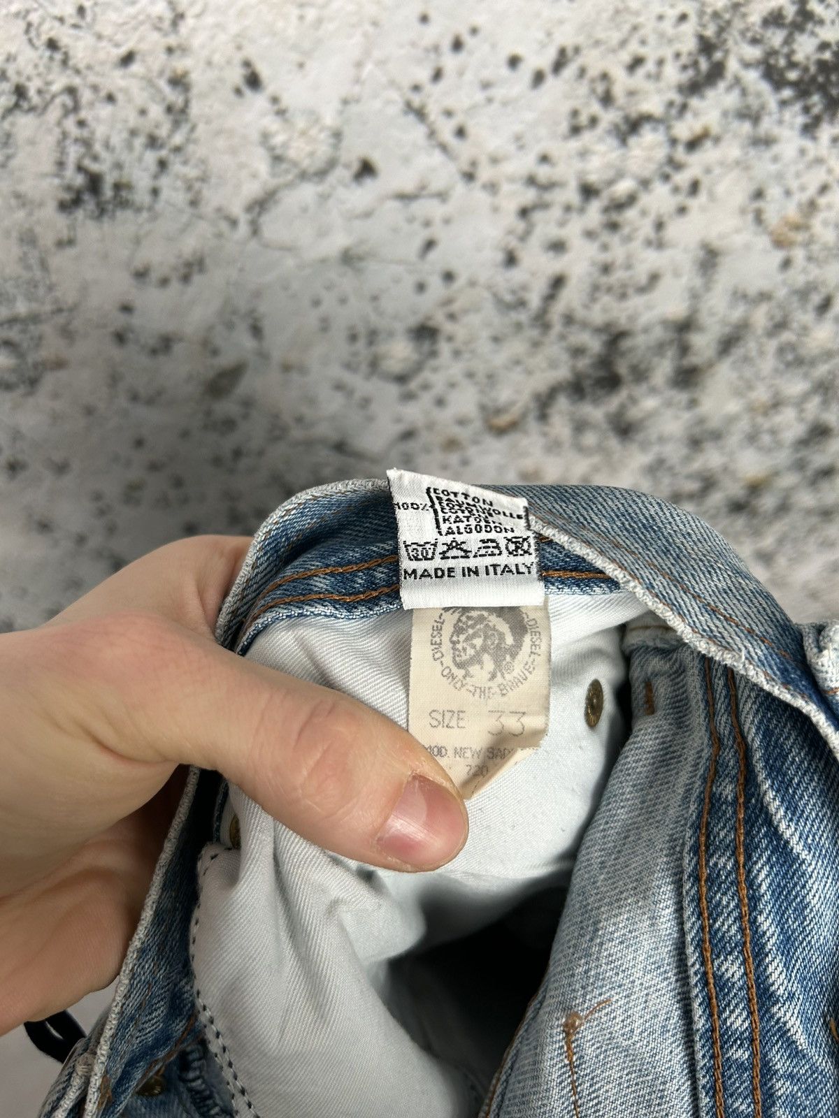 Diesel Vintage Diesel Industry Y2K Blue Denim 00s Skateboarding Size US 33 - 10 Thumbnail
