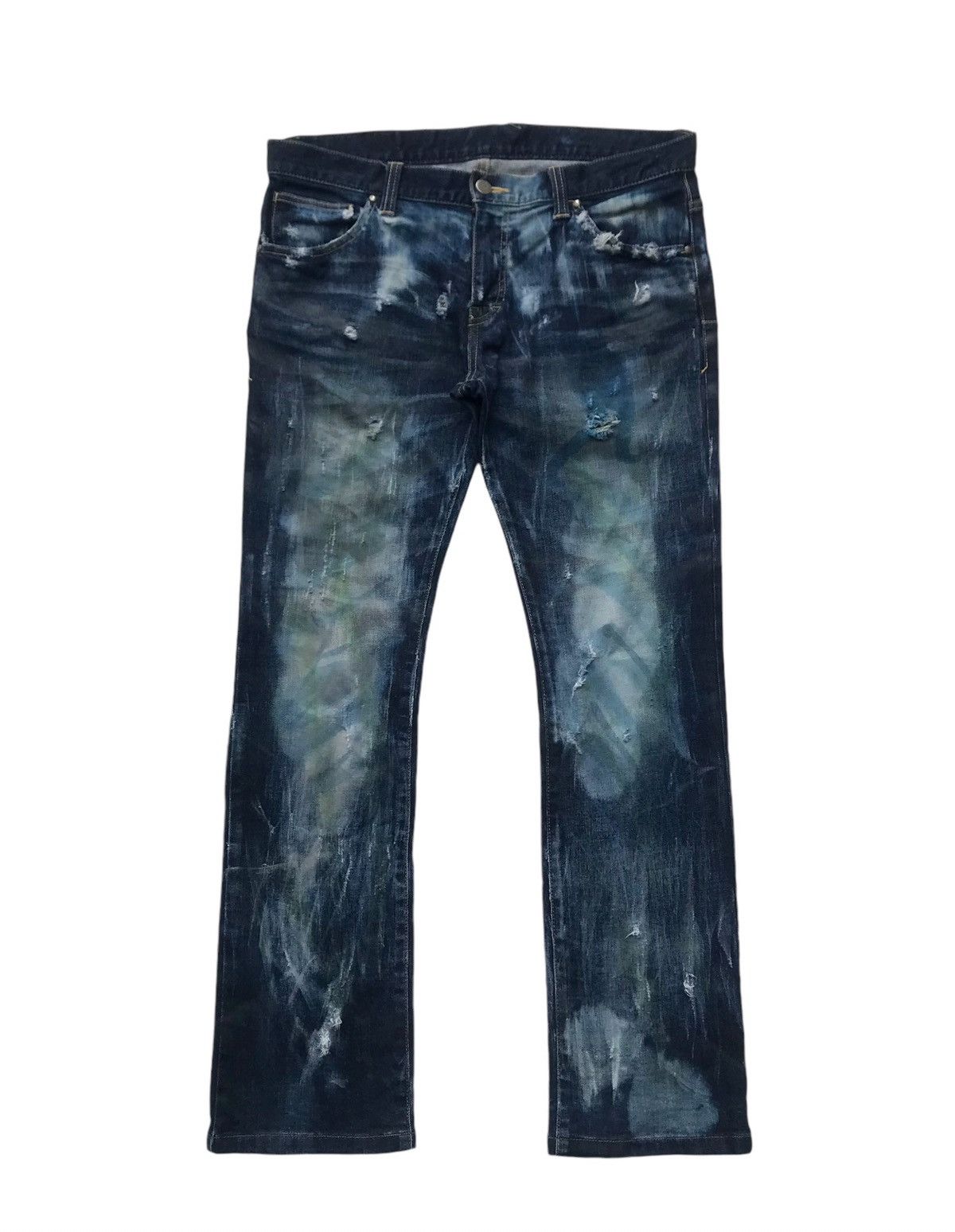 If Six Was Nine Tornado Mart Japan Bleached Distressed Denim Size US 34 / EU 50 - 1 Thumbnail