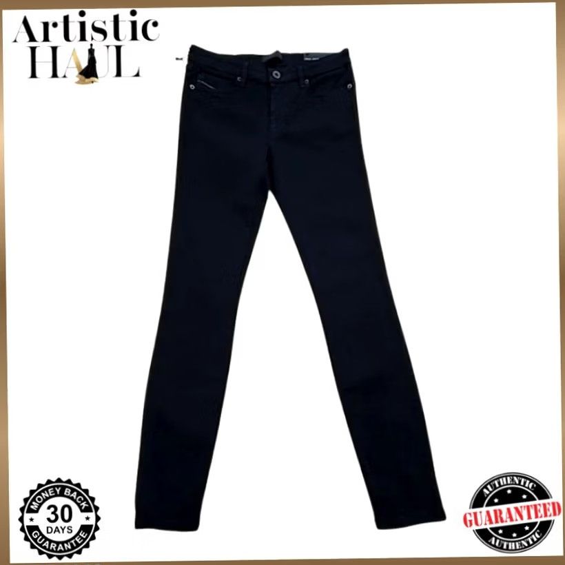 Diesel Black Gold Diesel Black Gold TYPE-16C Black Super Skinny Cropped Jeans Unisex Size US 27 - 2 Thumbnail