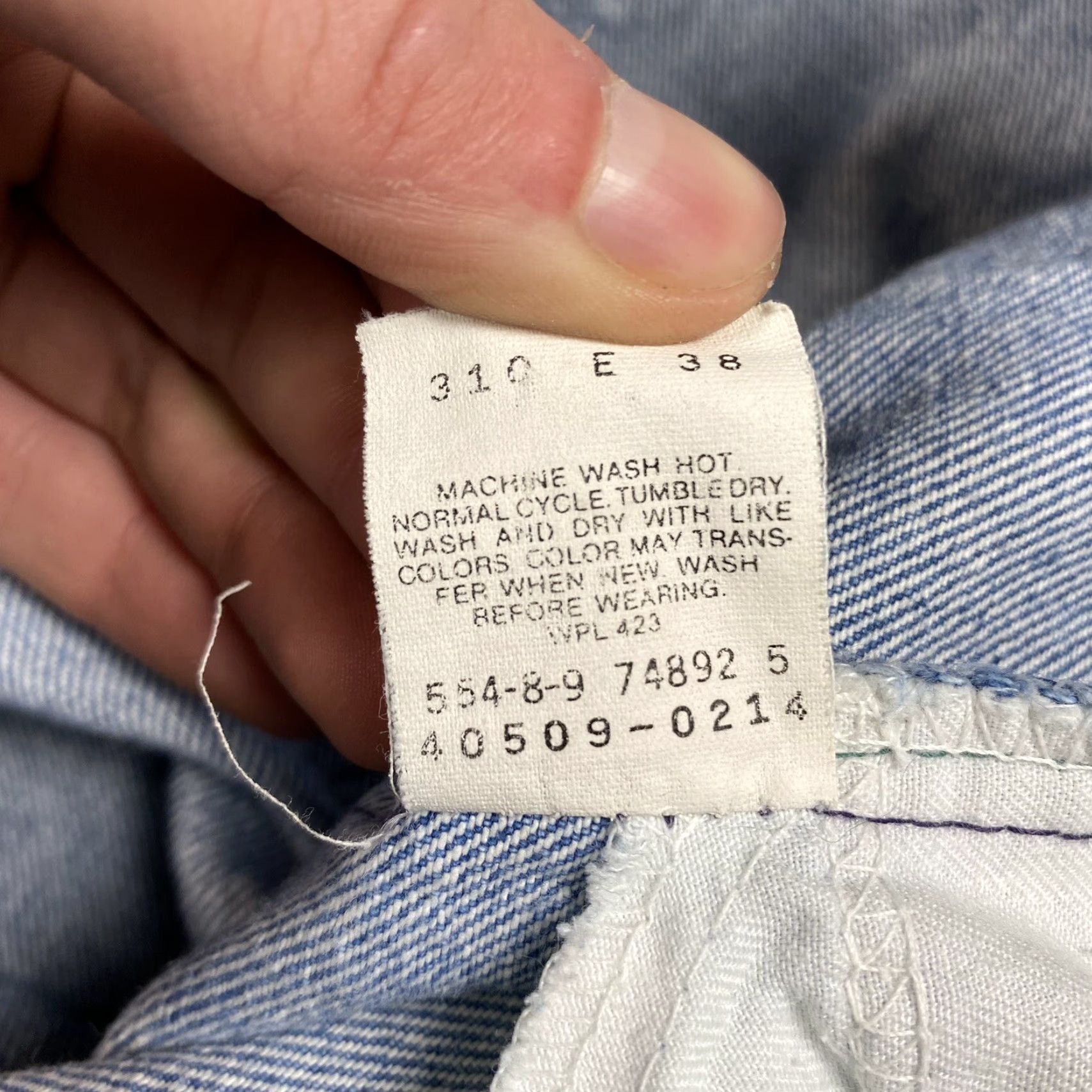Levi's VINTAGE 80s Levi's 509 Blue Denim Jeans 44x32 Light Wash Distressed USA Mens Size US 44 / EU 60 - 8 Thumbnail
