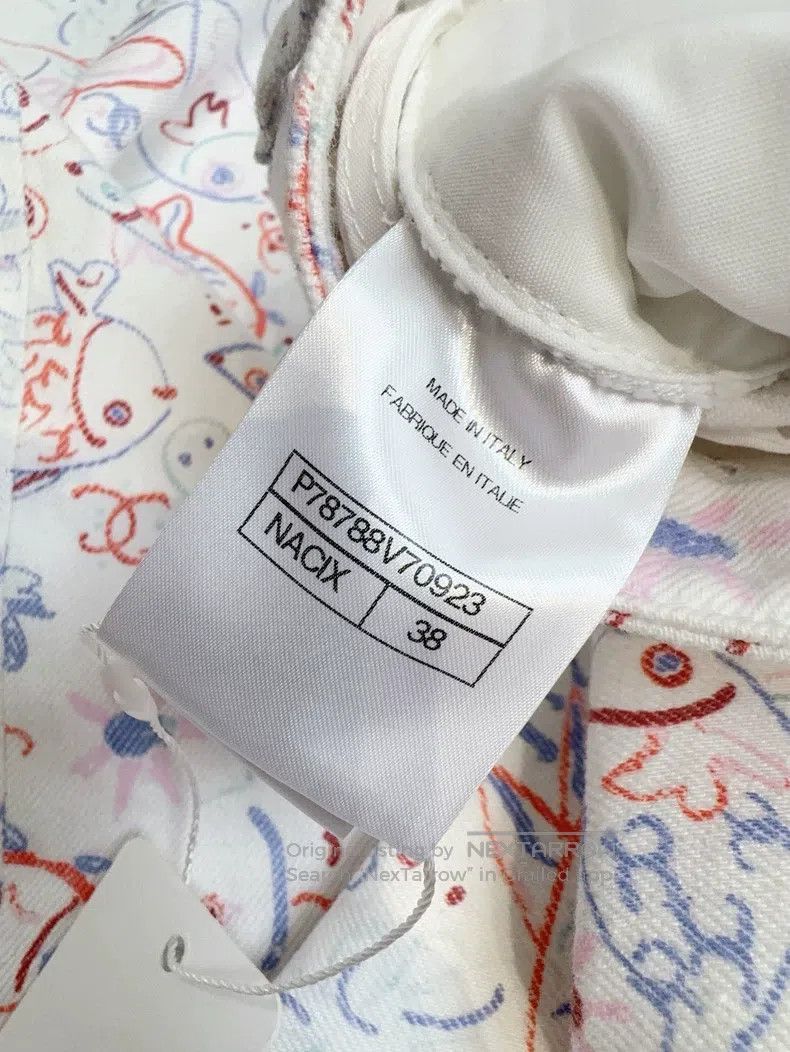 Chanel Chanel 25C colourful graffiti small fish print wide-leg tr Size 25" / US 0 / IT 36 - 5 Thumbnail