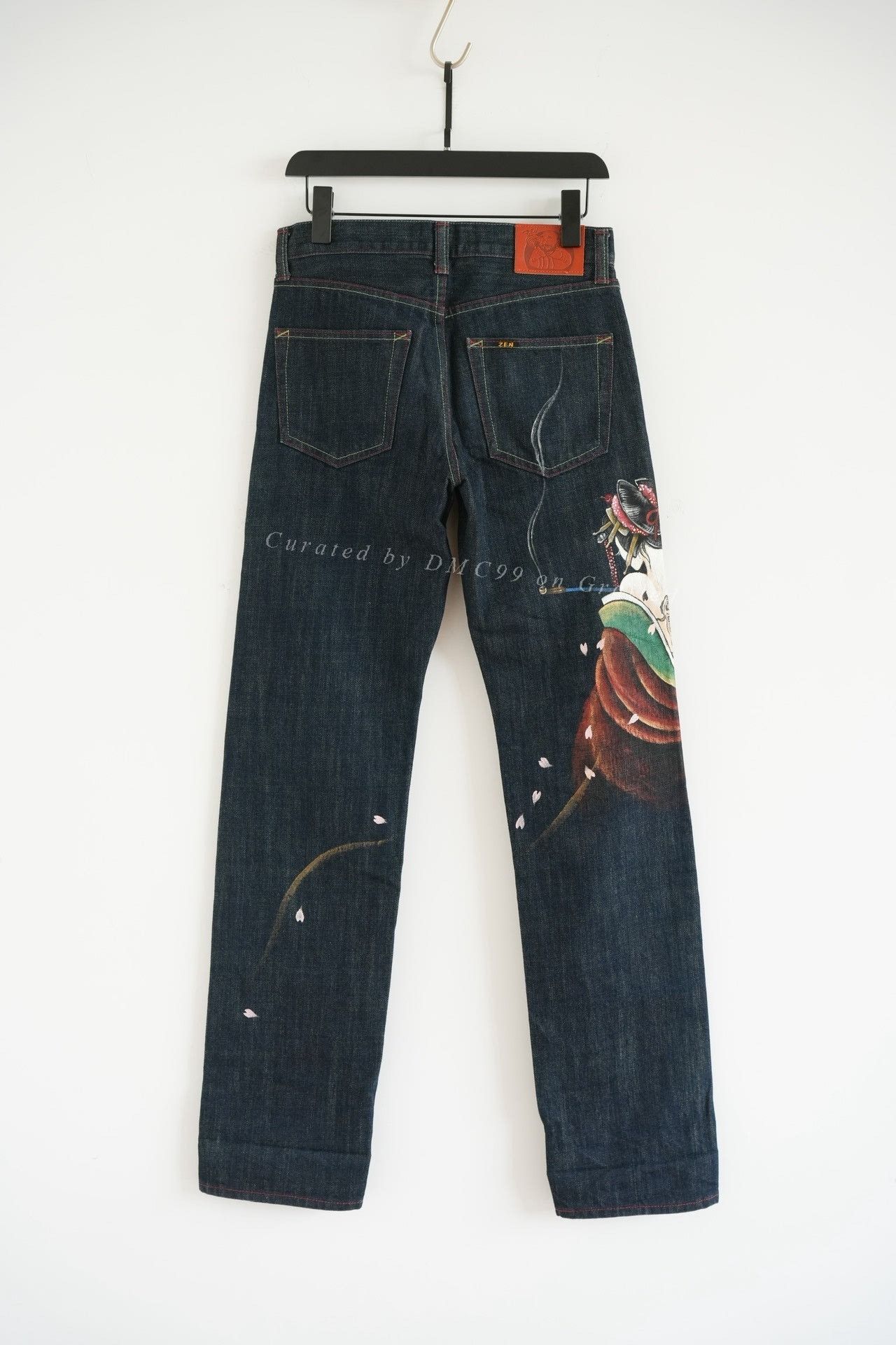 Other ZEN Kyoto Yuzen Geisha Hand-painted Jeans Size 28" / US 6 / IT 42 - 1 Thumbnail