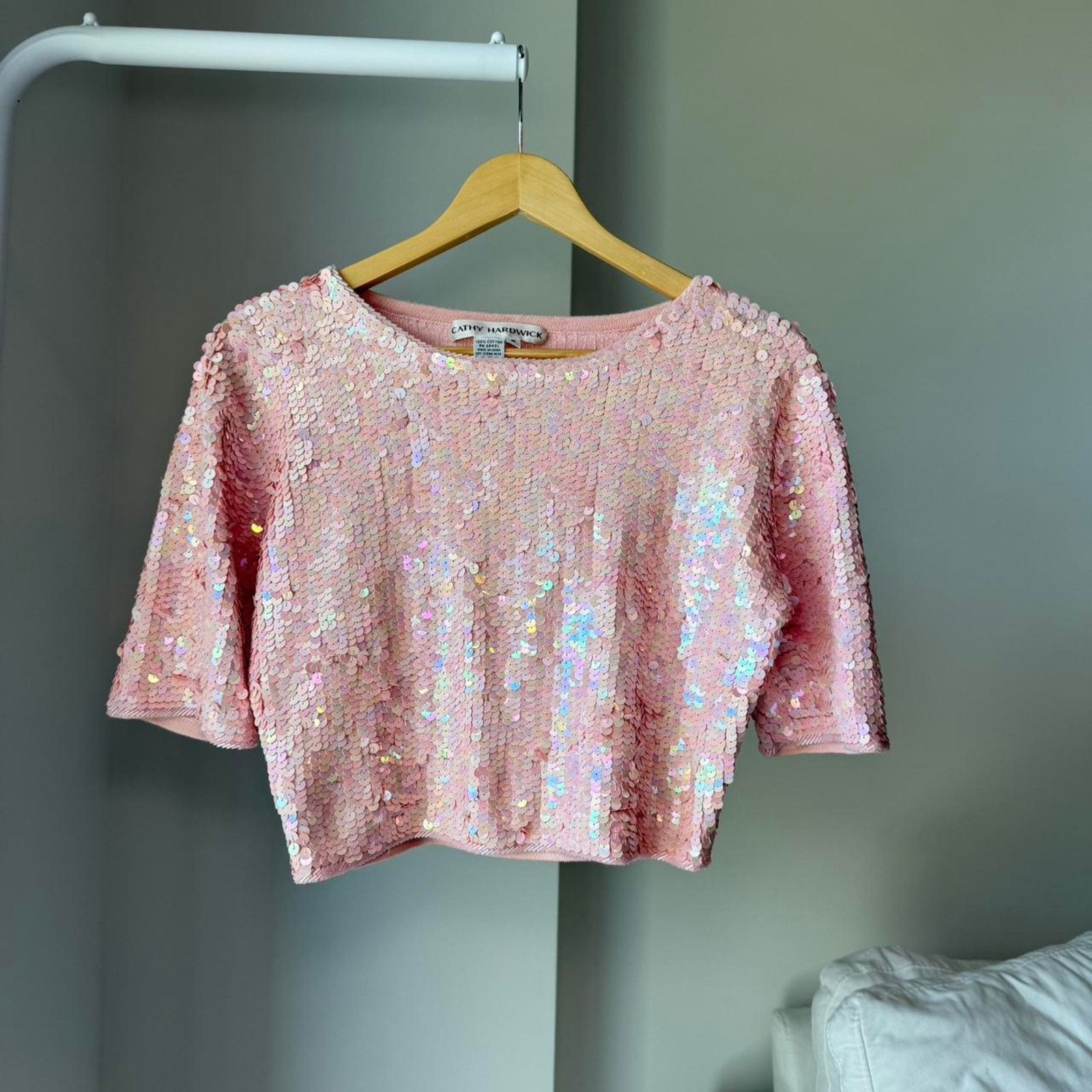 Vintage Vintage cathy hardwick pink sequin beaded Size M / US 6-8 / IT 42-44 - 8 Thumbnail