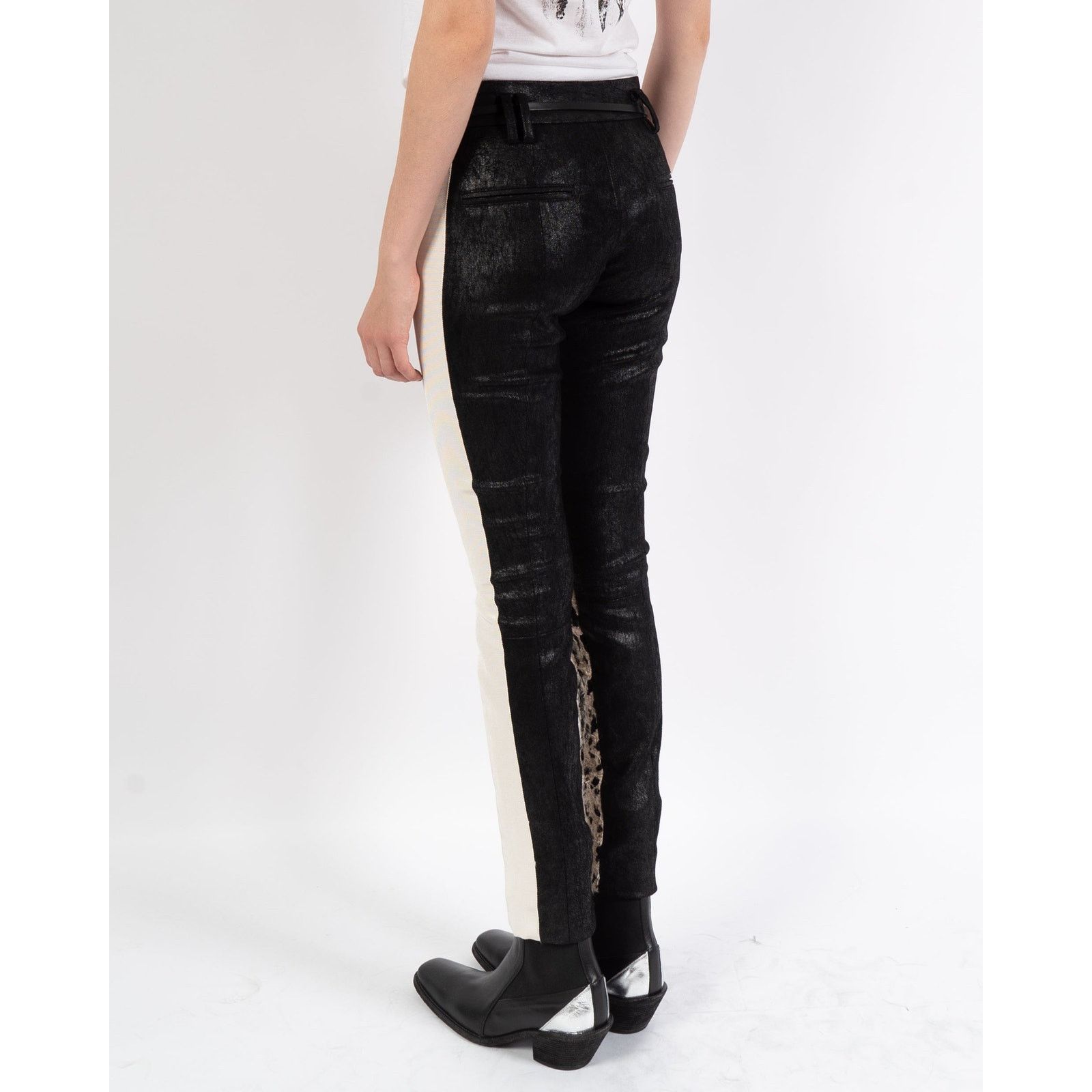 Haider Ackermann FW18 Leo Jacquard / Leather Skinny Trousers Size 26" / US 2 / IT 38 - 7 Thumbnail