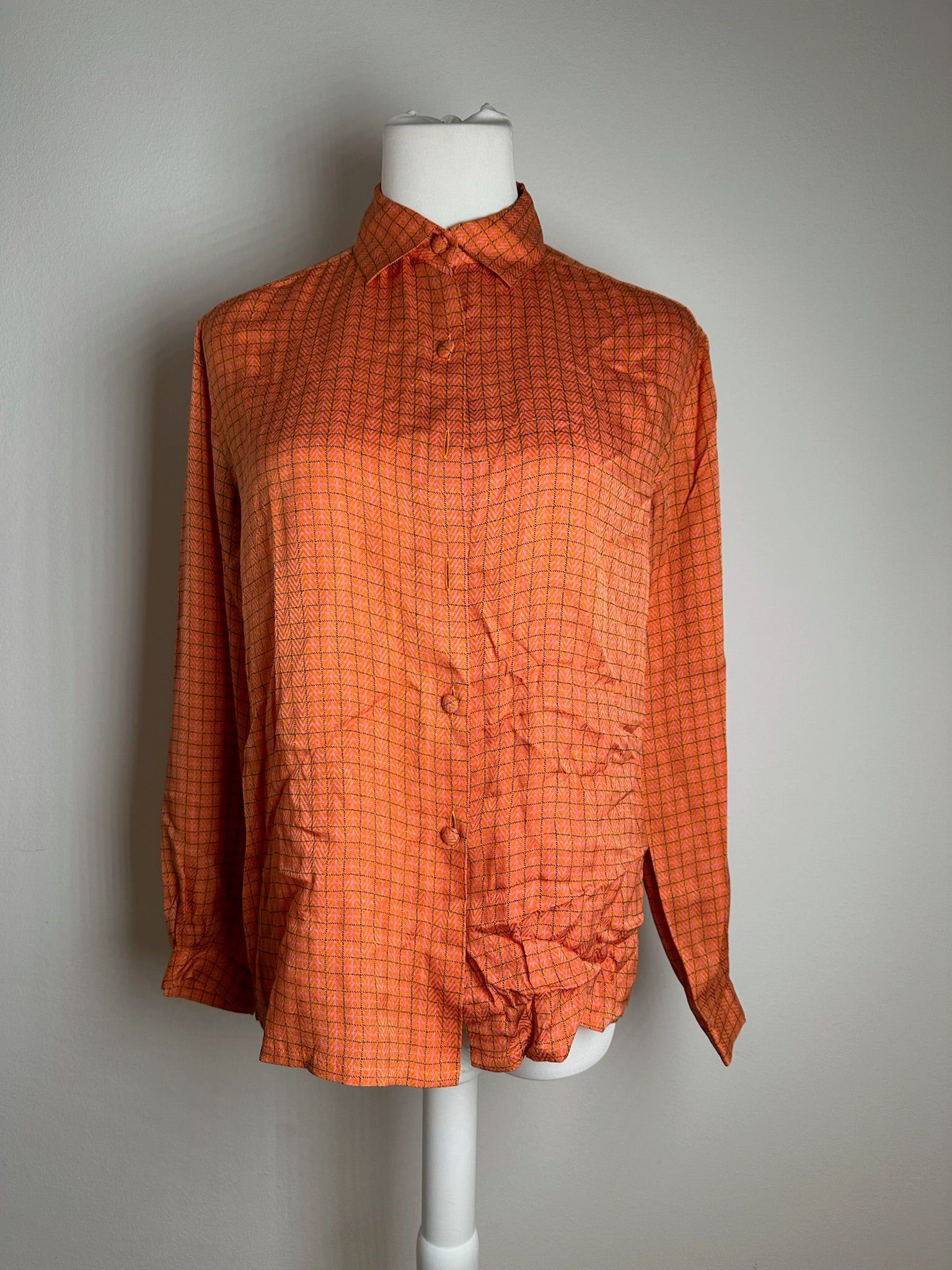 Dior Vintage Checked Shirt orange black Size M / US 6-8 / IT 42-44 - 1 Thumbnail