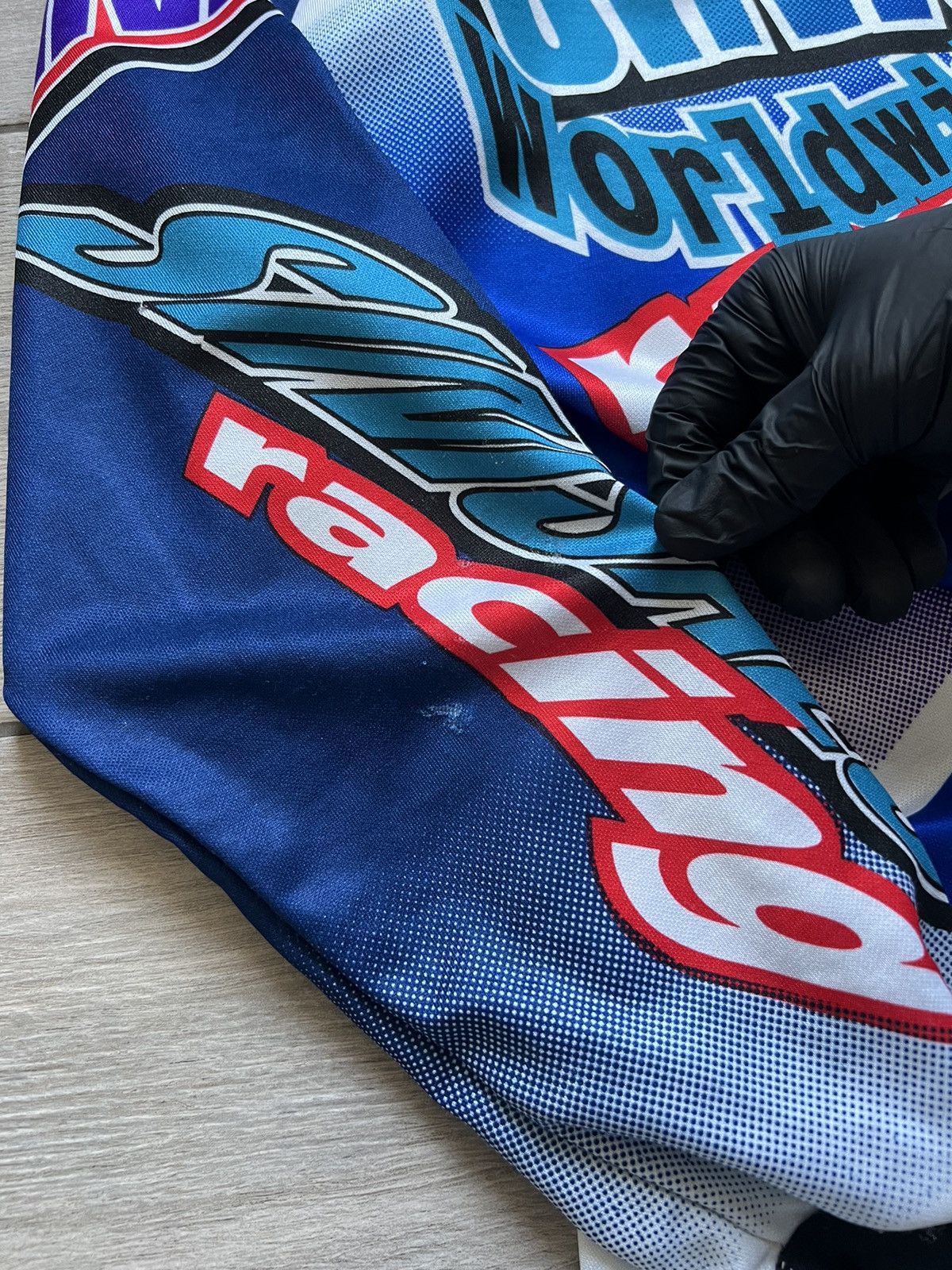 Other 1989 Vintage Sinisalo Worldwide Racing Motocross Jersey Size US XL / EU 56 / 4 - 9 Thumbnail