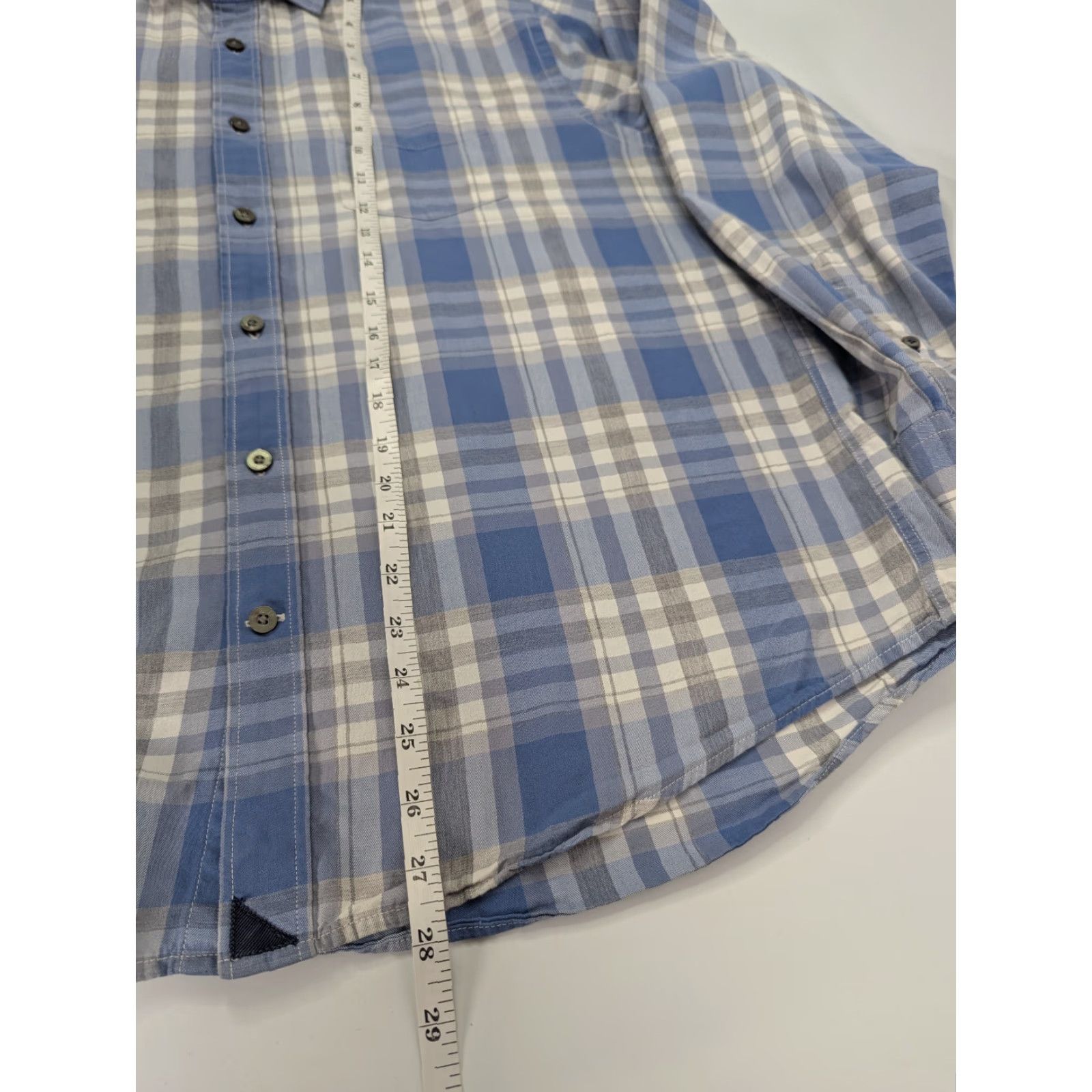 UNTUCKit UNTUCKit Mens Blue White Plaid Long Sleeve Button Shirt Size Large Cotton Shirt Mens UNTUCKit Blue Plaid Long Sleeve Button-Up Cotton (L) Size US L / EU 52-54 / 3 - 5 Thumbnail