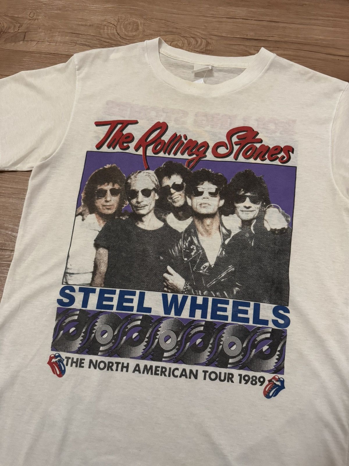 Band Tees Vintage 80’s Rolling Stones Steel Wheels North American Tee Size US M / EU 48-50 / 2 - 2 Thumbnail