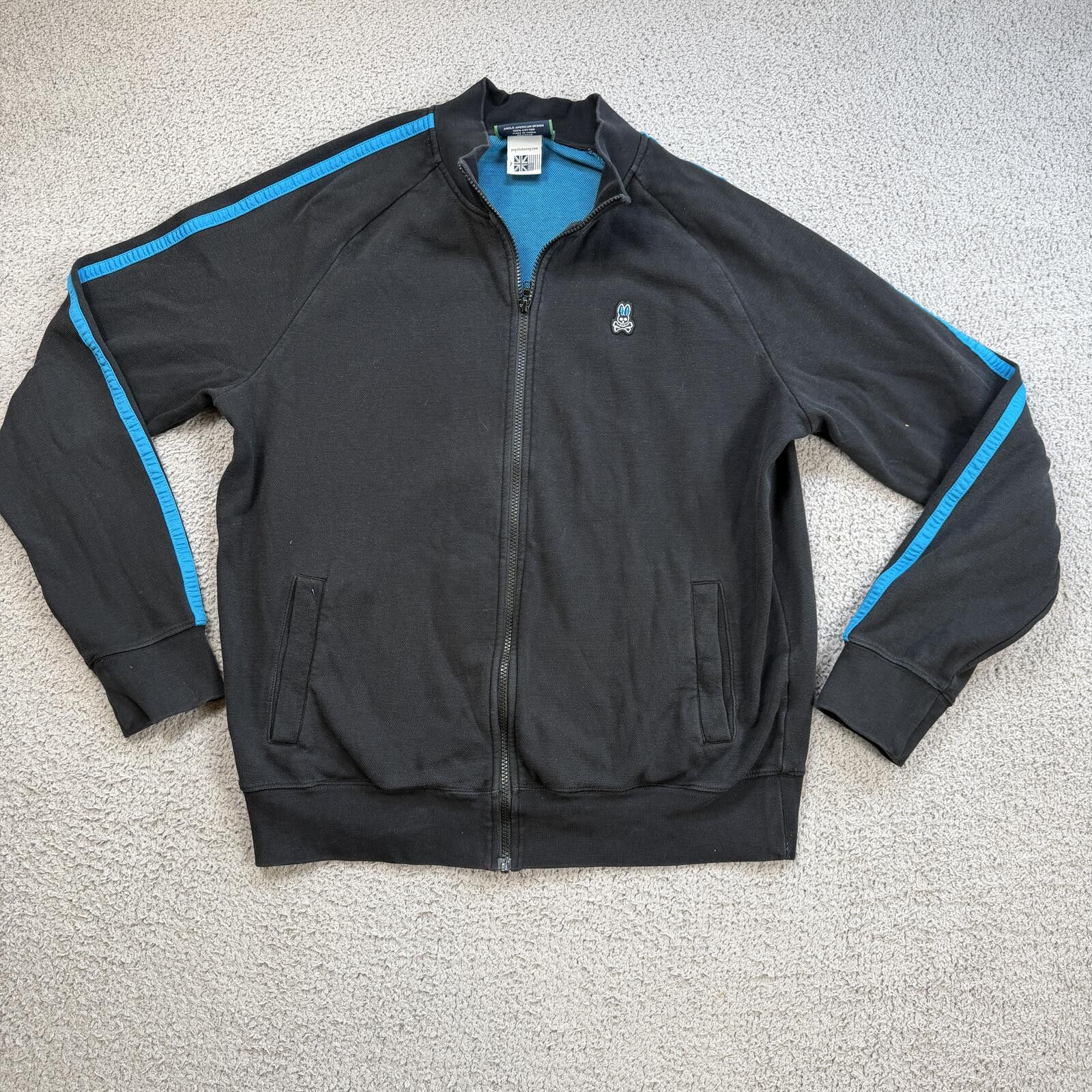 Psycho Bunny Psycho Bunny Full Zip Track Jacket Black Sweatshirt Men 7 XL Size US XL / EU 56 / 4 - 1 Thumbnail