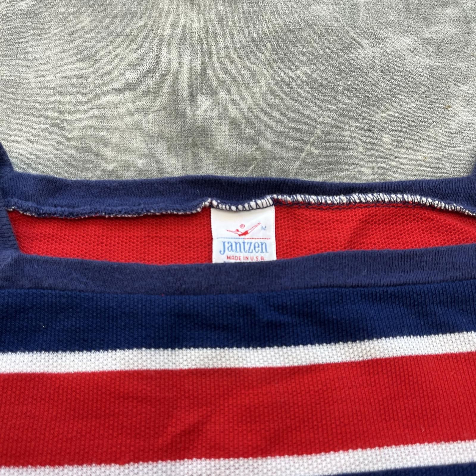 Jantzen × Vintage Vintage 1960s 1970s Striped Navy Red Jantzen Tank Top Shirt Size M / US 6-8 / IT 42-44 - 4 Thumbnail