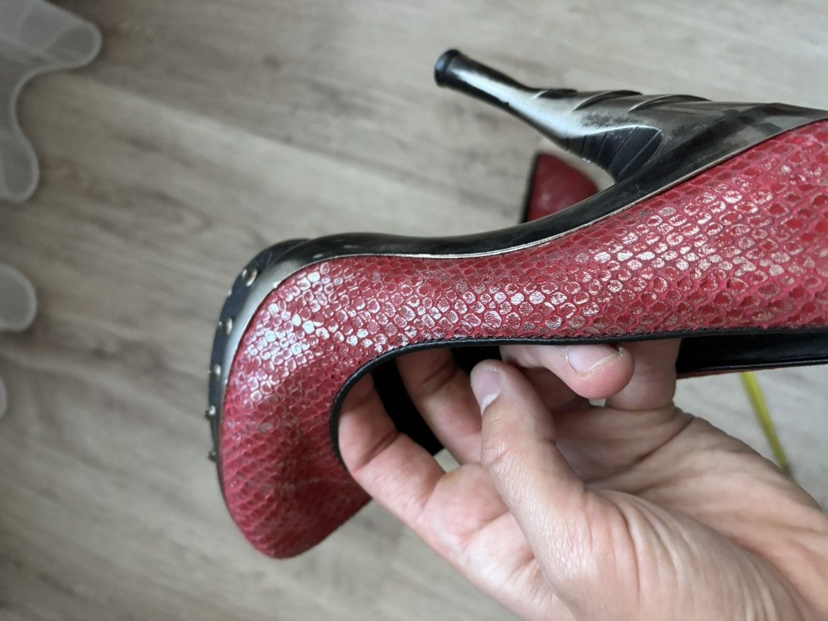New Rock Red Snake Effect New Rock Heels with Studded Platform EU 40 Size US 9 / IT 39 - 21 Thumbnail