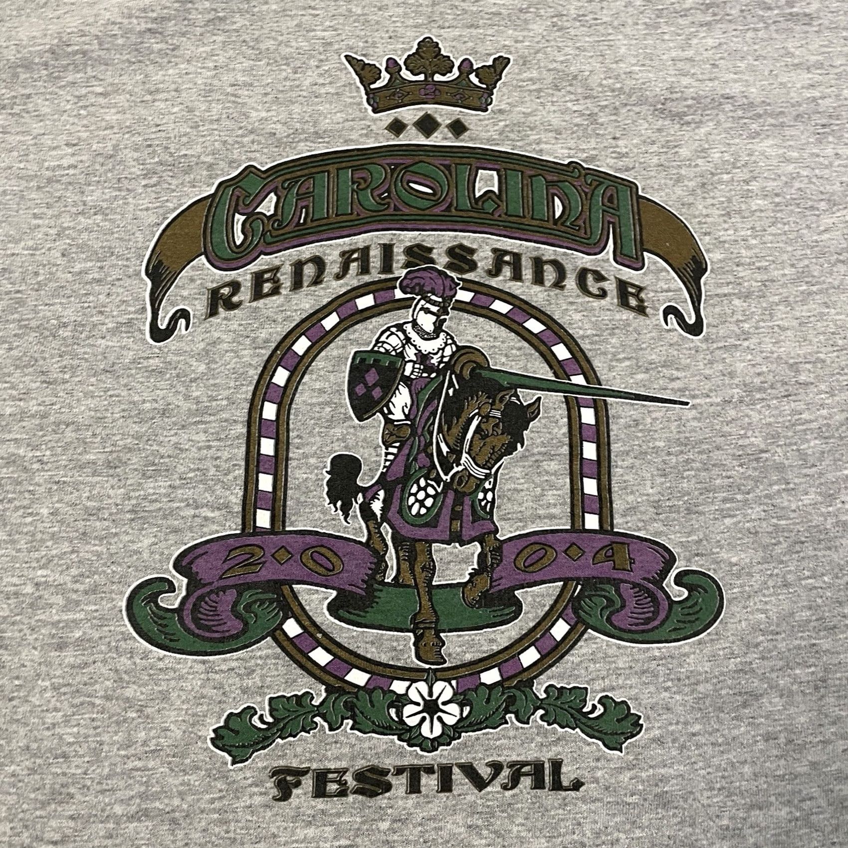 Hanes Renaissance Festival Shirt Adult Large Gray North Carolina Jousting Y2K Mens Shirt Size US L / EU 52-54 / 3 - 3 Thumbnail