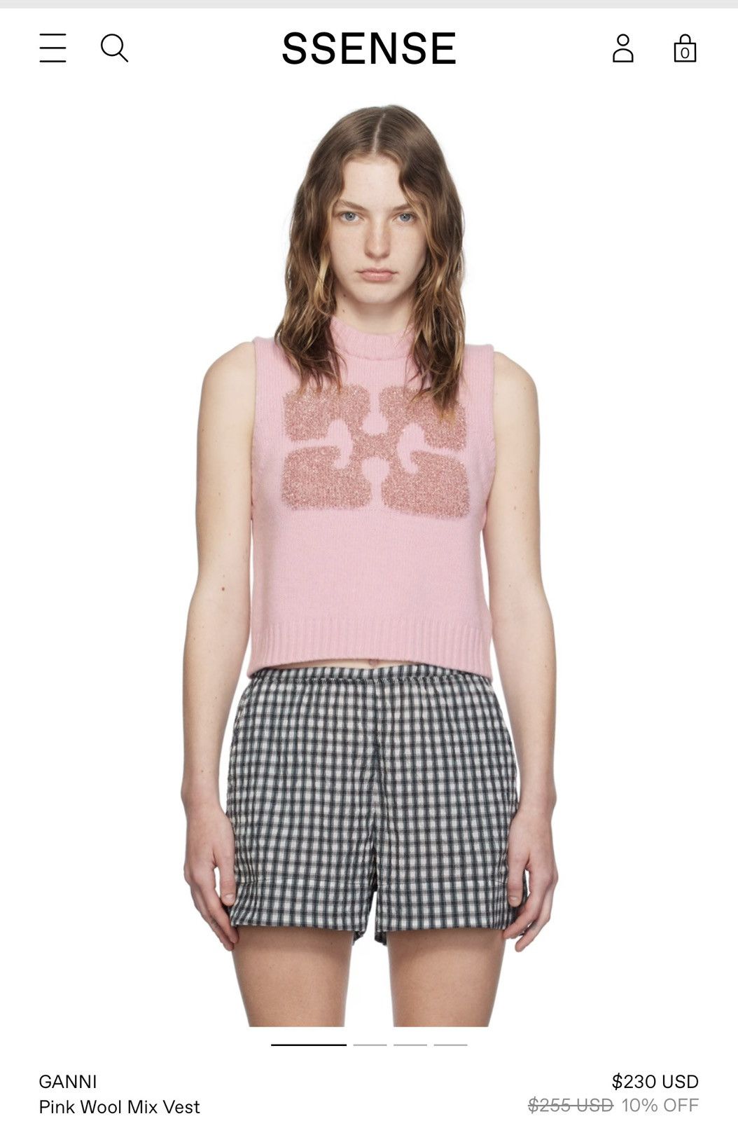 Ganni Pink glitter Ganni Vest Size S / US 4 / IT 40 - 1 Thumbnail