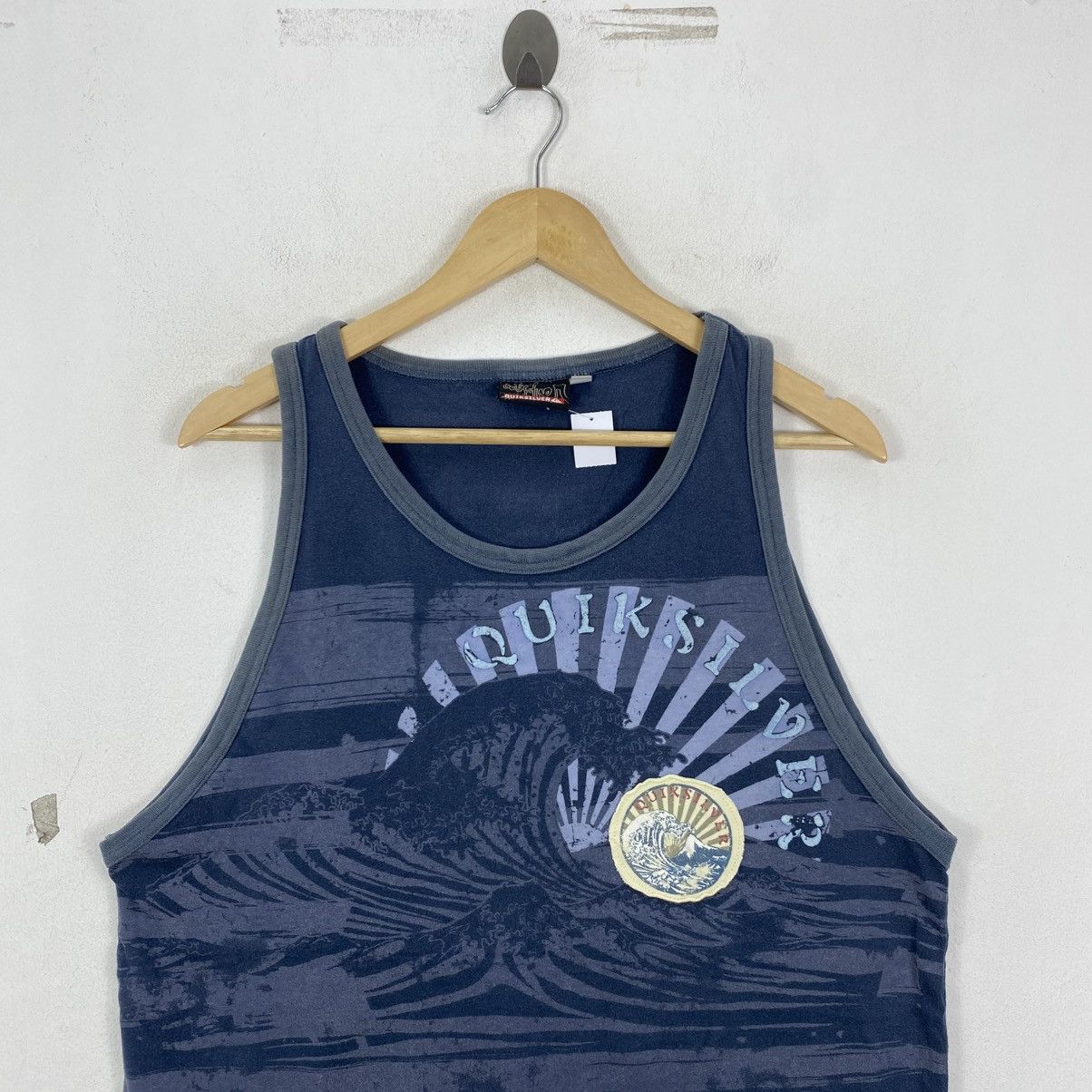 Quiksilver Quiksilver Vintage Sunburst Wave Tank Top Blue Large L Size US L / EU 52-54 / 3 - 3 Thumbnail