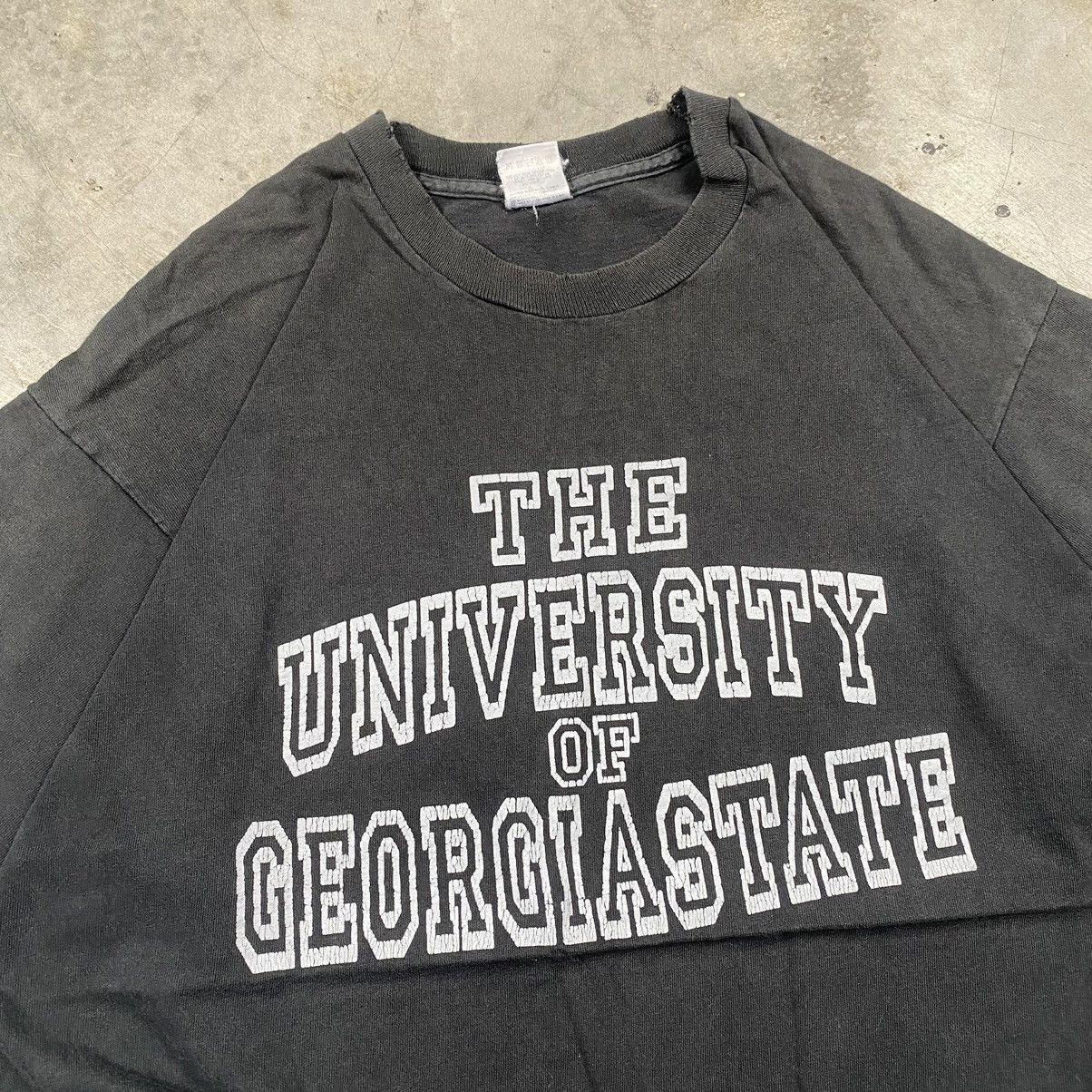 Vintage 90s Georgia State University Distressed Tee Size US XL / EU 56 / 4 - 2 Thumbnail