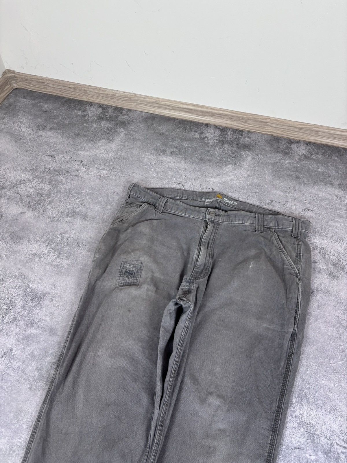 Carhartt Carhartt Men’s Grey Pants Jeans Relaxed Fit USA Workwear Size US 40 / EU 56 - 13 Thumbnail