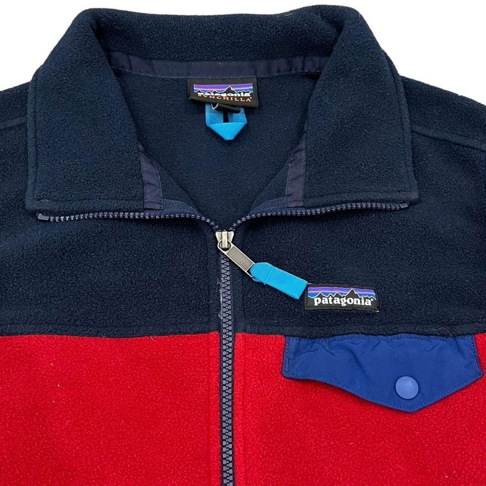 Patagonia Patagonia Synchilla Snap-T Fleece Vest Men’s M Red Navy FA15 Size US M / EU 48-50 / 2 - 4 Thumbnail