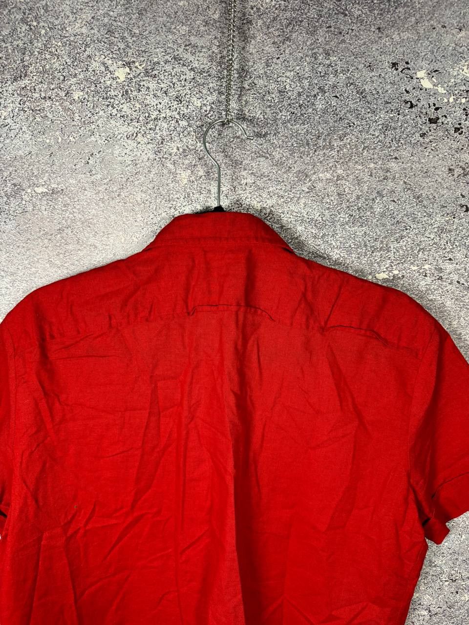Diesel × Vintage Vintage Diesel Linen Shirt Short Sleeve Red y2k Small Size US S / EU 44-46 / 1 - 14 Thumbnail