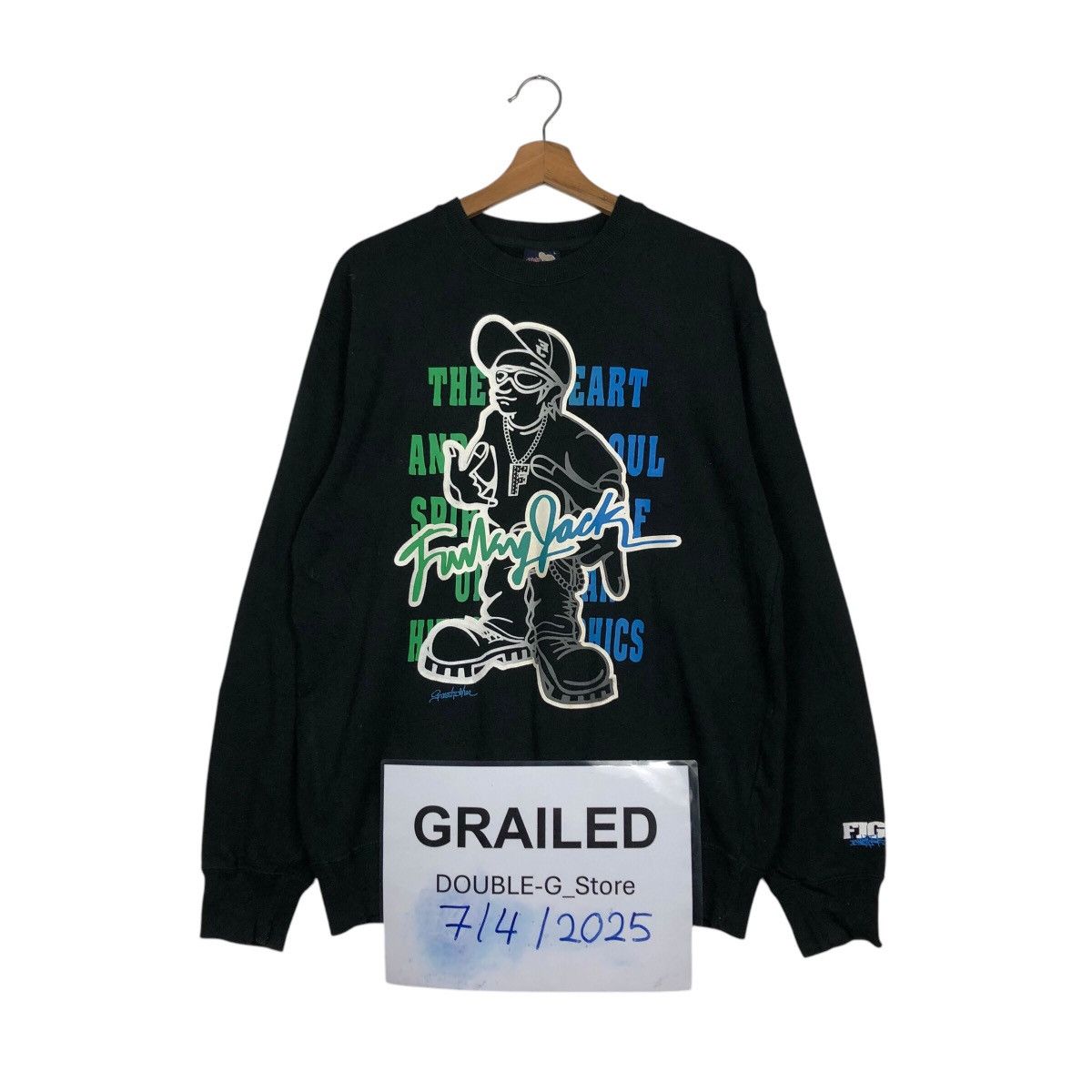 00s GRASS HITHER ボロ 鬼フェード 墨黒 スウェットトレーナーL TSL SWEAT 「墨黒」 | SLOW GENERAL STORE