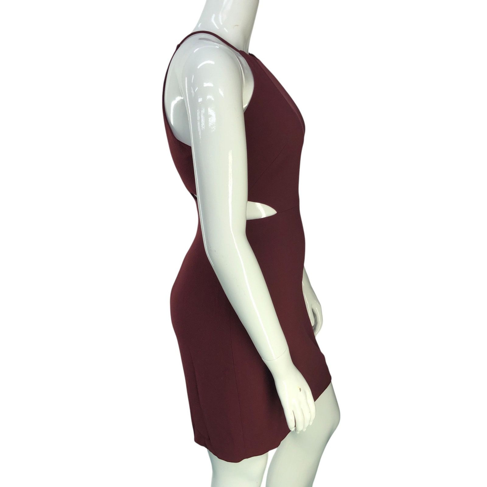 INTERMIX Intermix Sz L Dress Kirby Fitted Cut Out Shift Burgundy NEW Size L / US 10 / IT 46 - 9 Thumbnail