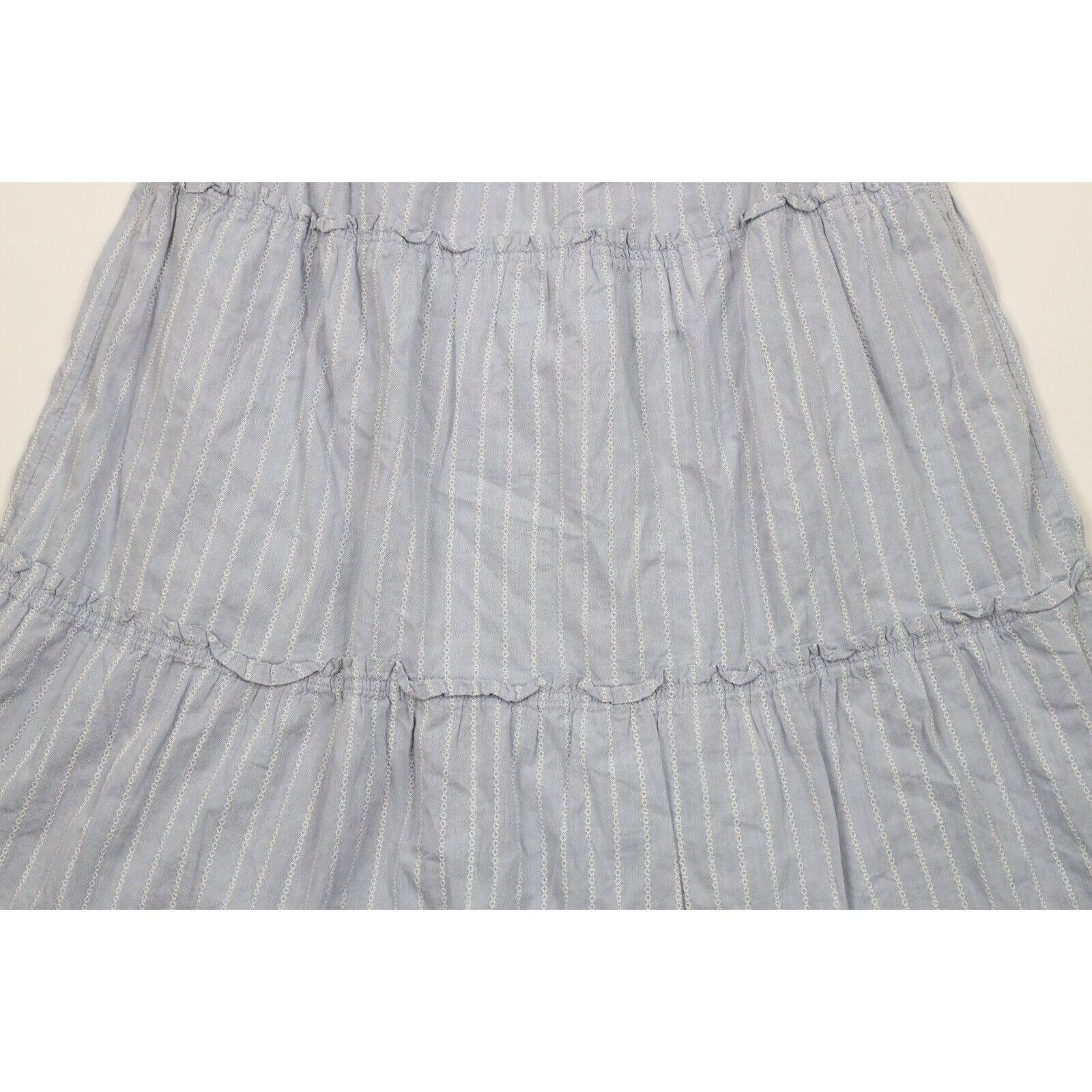 Madewell Madewell Pull On Cotton Striped Tiered Ruffled Maxi Skirt Size 28" / US 6 / IT 42 - 9 Thumbnail