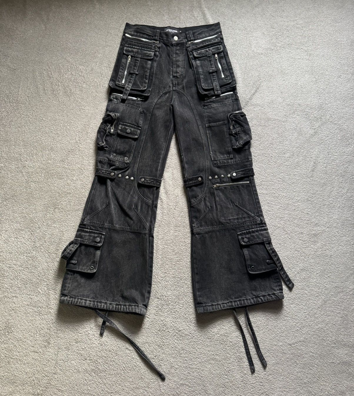 No Faith Studios × Streetwear NO/FAITH STUDIOS BLACK HEAVY CARGO