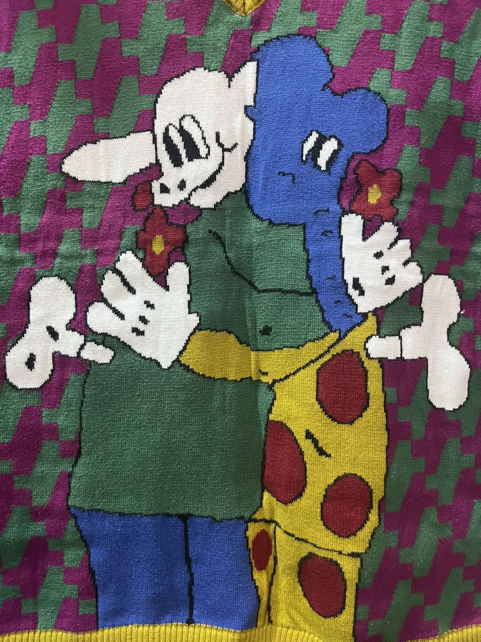 Vintage Kina & Tam Best Friend Cartoon Harajuku Vest Size US M / EU 48-50 / 2 - 3 Thumbnail