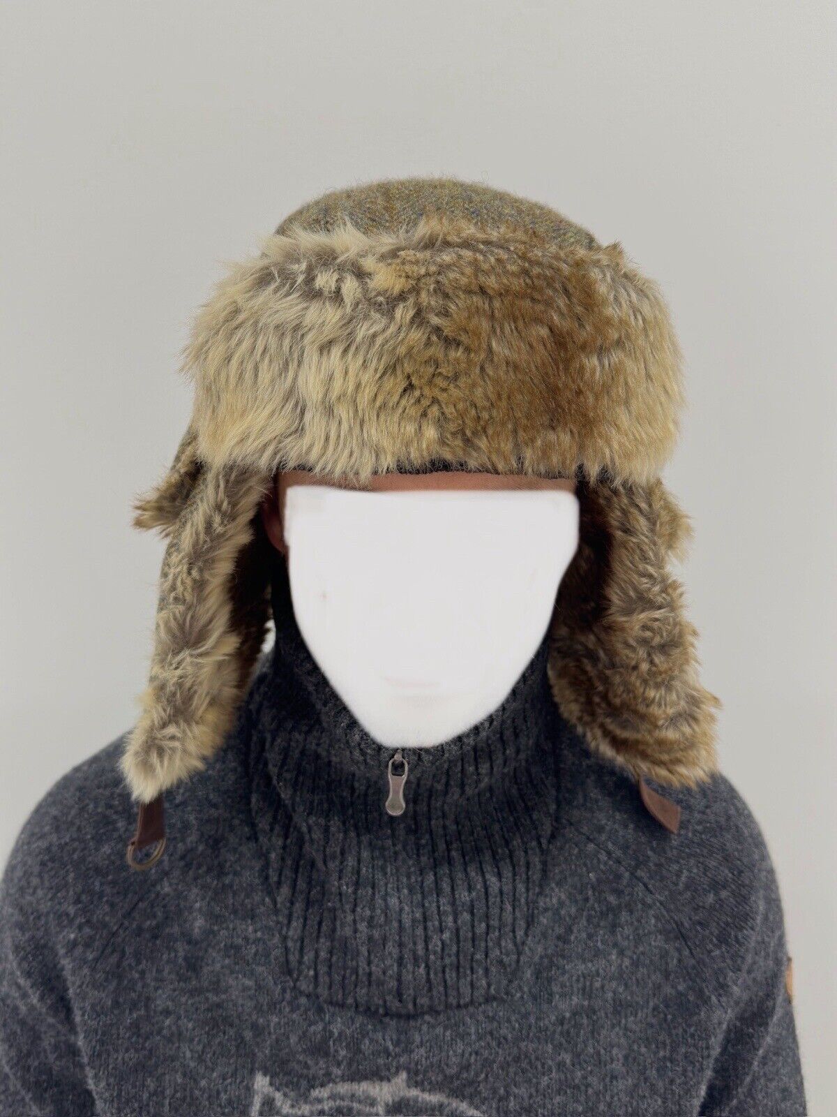 Harris Tweed HARRIS TWEED WOOL WINTER ARCTIC HAT MENS Size ONE SIZE - 3 Thumbnail