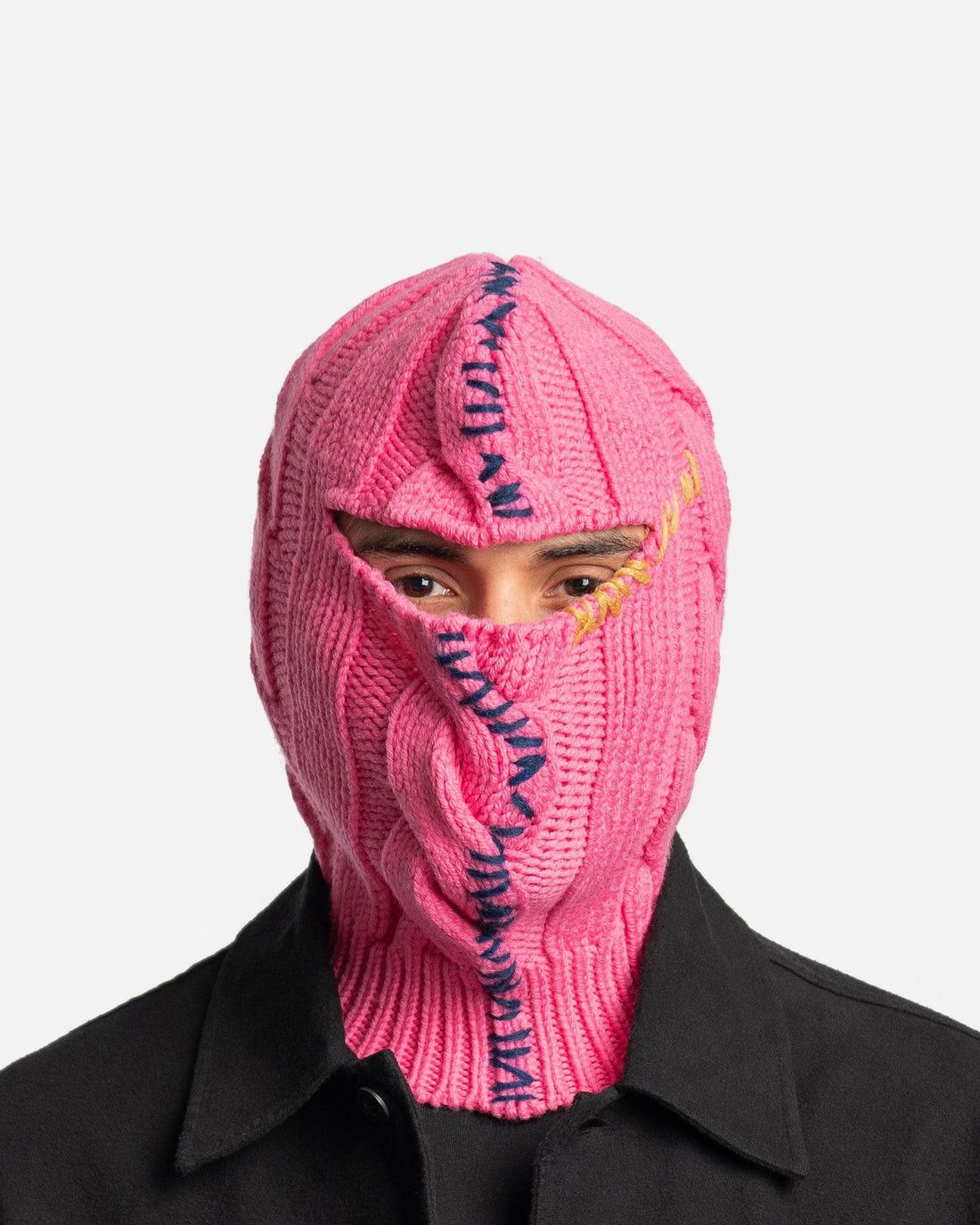 Marni o1mle0126 Size: L / Tack Stitch Balaclava in Pink Size ONE SIZE - 1 Thumbnail