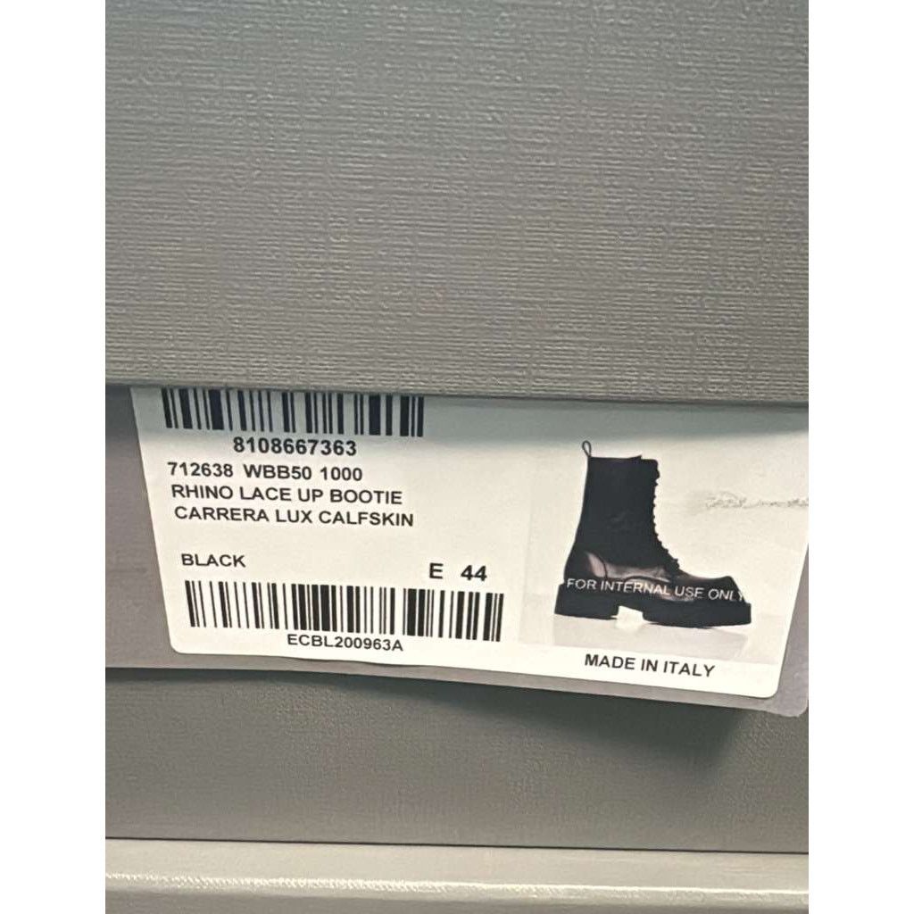 Balenciaga o1rshd1 Rhino Boots Lace-Up in Black Size US 11 / EU 44 - 24 Thumbnail