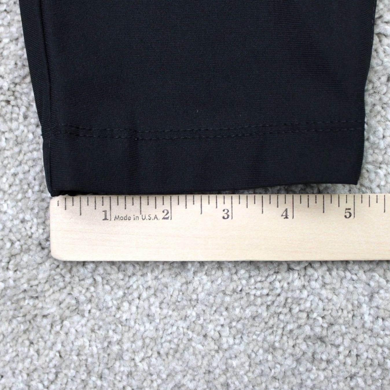 UES Clothing Cuts Clothing Pants Mens XL 36x28 Black Jogger Versaknit 100% Polyester Pants Slashed Pocket Tapered Front Zip Button Classic Casual Size US 36 / EU 52 - 4 Thumbnail