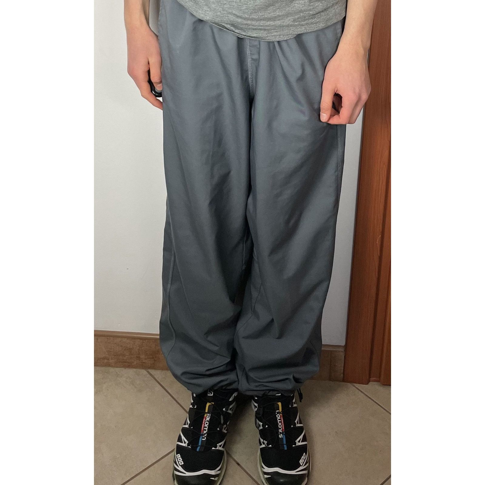 Nike × Vintage Nike Dri Fit Team Woven Gray Athletic Training Track Pants M Size US 30 / EU 46 - 2 Thumbnail