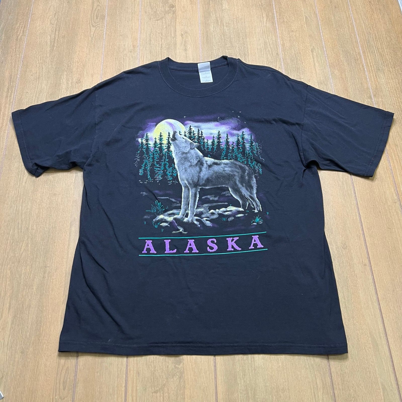 Gildan Y2K San Segal Alaska Wolfpack Print Black Tshirt Men's Sz XL Size US XL / EU 56 / 4 - 1 Thumbnail