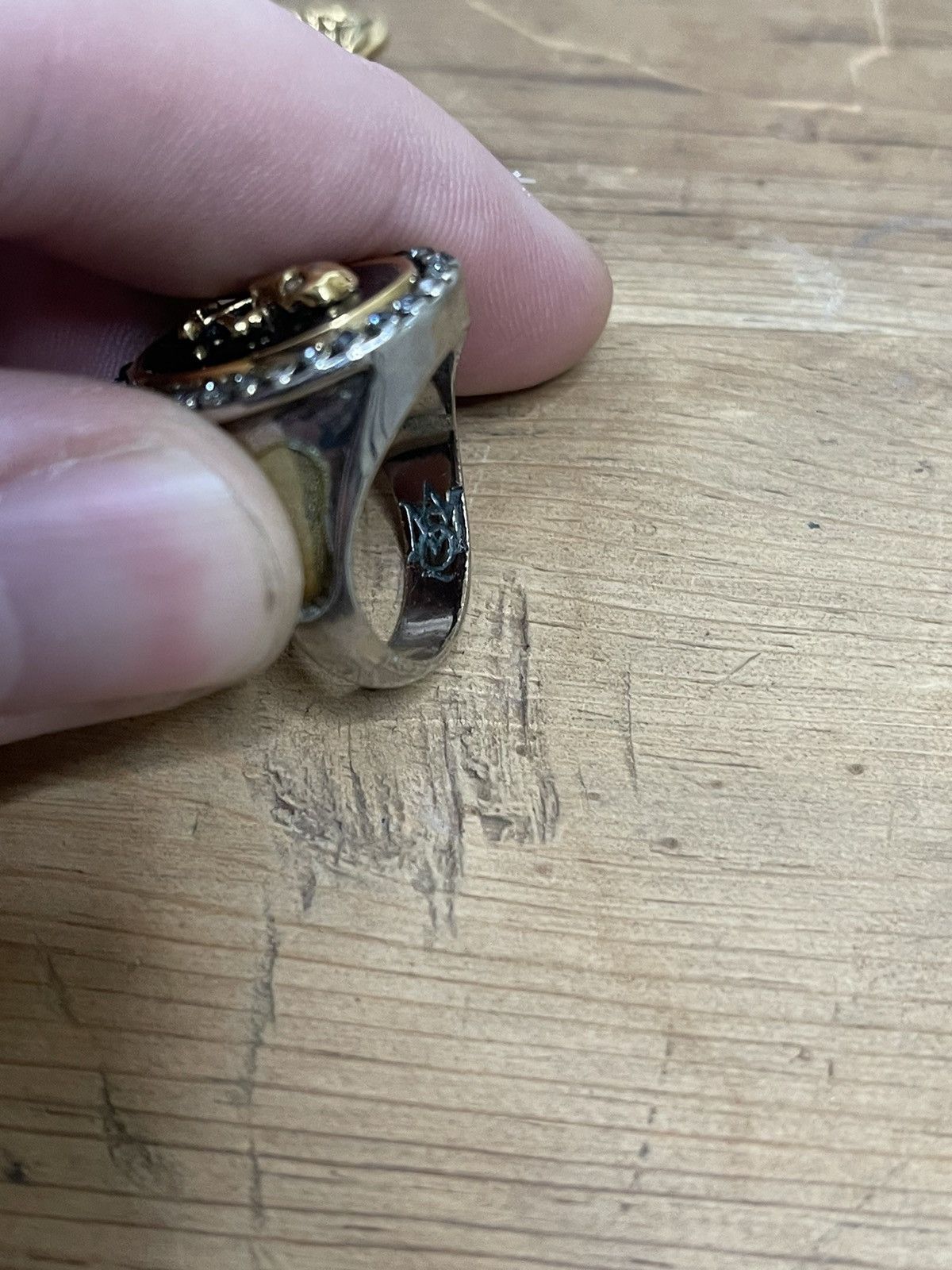 Alexander McQueen Alexander McQueen Two Tone Skeleton Ring Size ONE SIZE - 4 Thumbnail