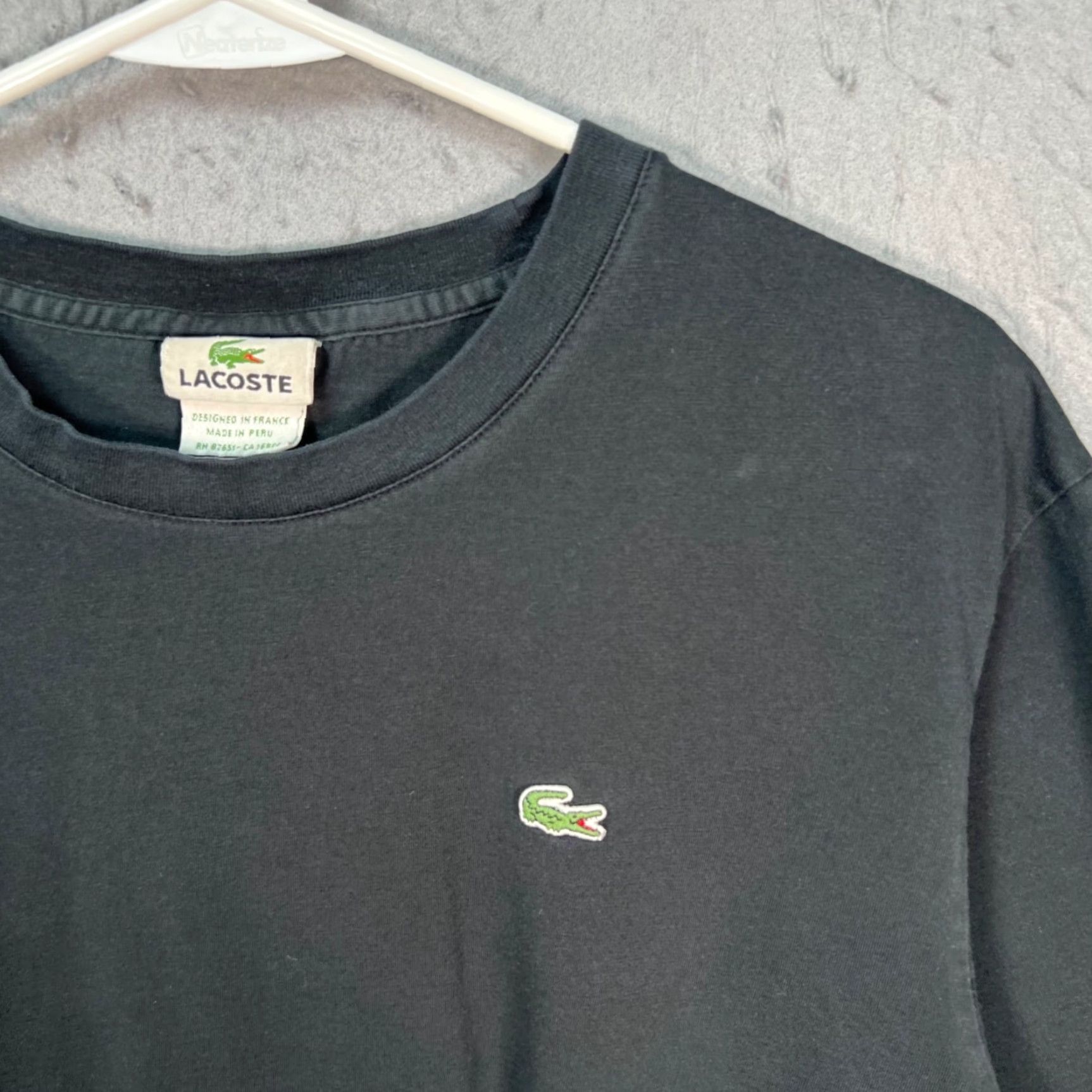 Lacoste Vintage Lacoste Mens T-Shirt Black Cotton Crewneck Short Sleeve Size 6 Regular Logo Shirt Mens Size US S / EU 44-46 / 1 - 5 Thumbnail