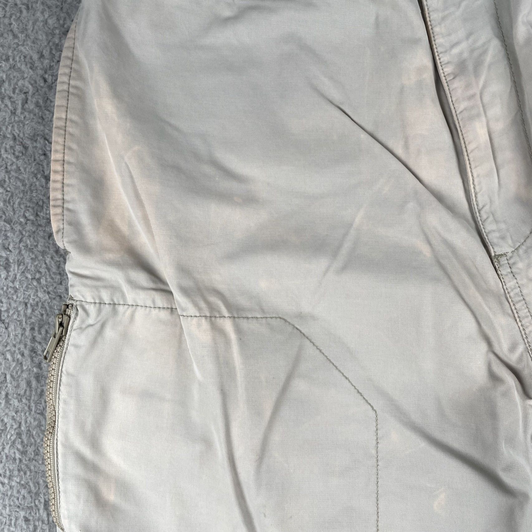 Vintage VINTAGE 90s Surfer Skater Cargo Pants Mens 32x30 Khaki Beige Bleach Stains Cotton Nylon Jeans Pants Size US 32 / EU 48 - 4 Thumbnail
