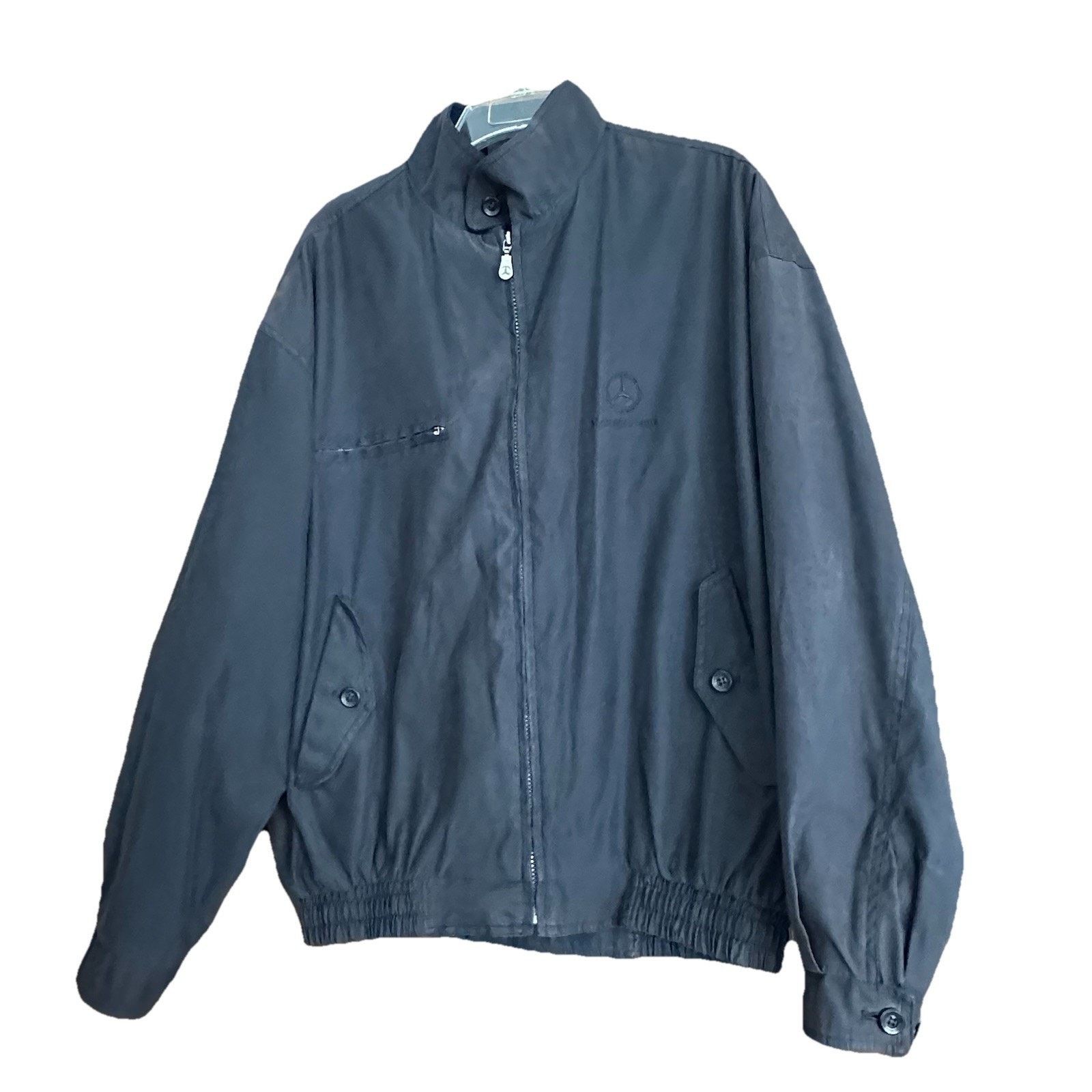 Mercedes-Benz Vintage Mercedes Benz Men's L Bomber Jacket Black Logo Euc Size US L / EU 52-54 / 3 - 1 Thumbnail
