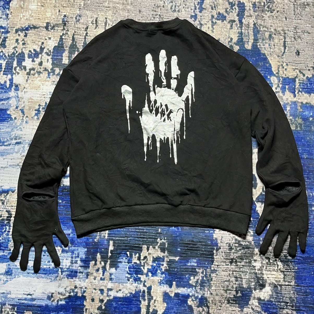 Designer × Japanese Brand × Vintage ☠️RARE Nier Dead Cat Mad Punk Gothic Sweetshirts Size US XL / EU 56 / 4 - 2 Thumbnail