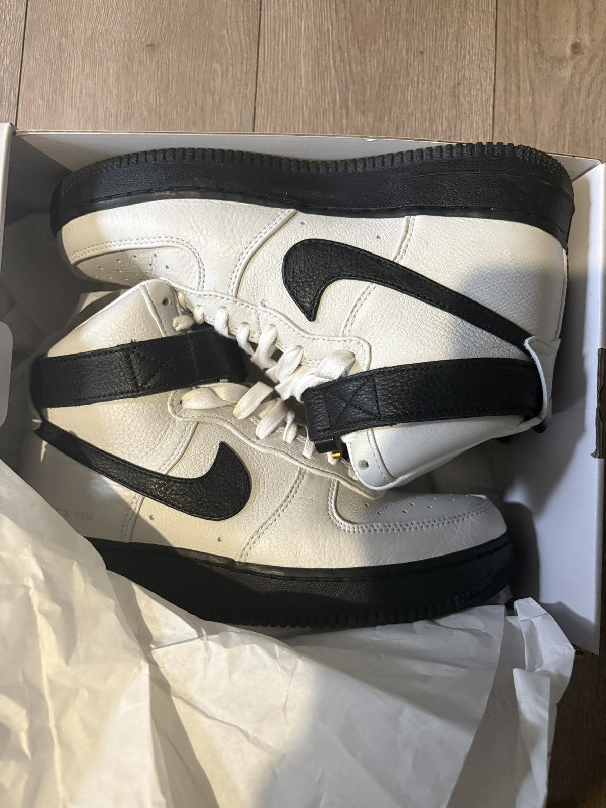 1017 ALYX 9SM × Nike Nike Air Force 1 High 1017 ALYX 9SM - White Black - UK 6 Size US 6 / EU 39 - 2 Thumbnail