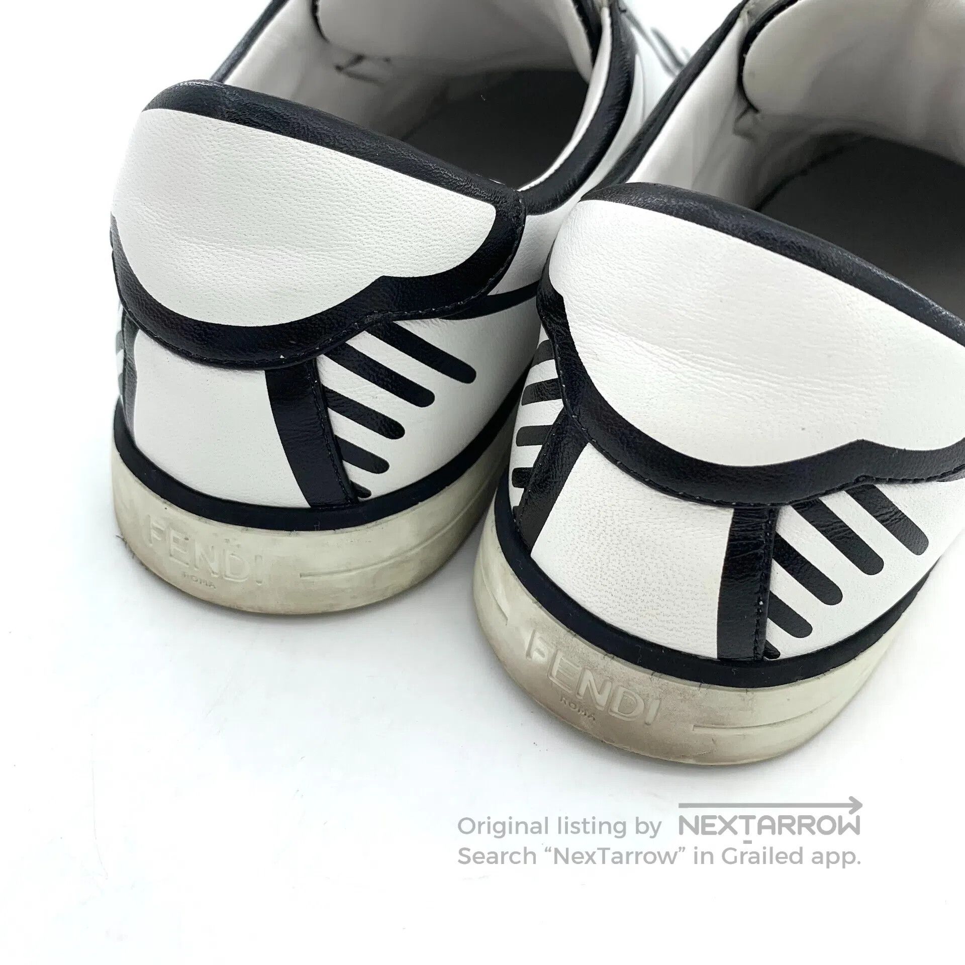 Fendi FENDI White double F graffiti print casual flat shoes| Size US 5.5 / IT 35.5 - 8 Thumbnail