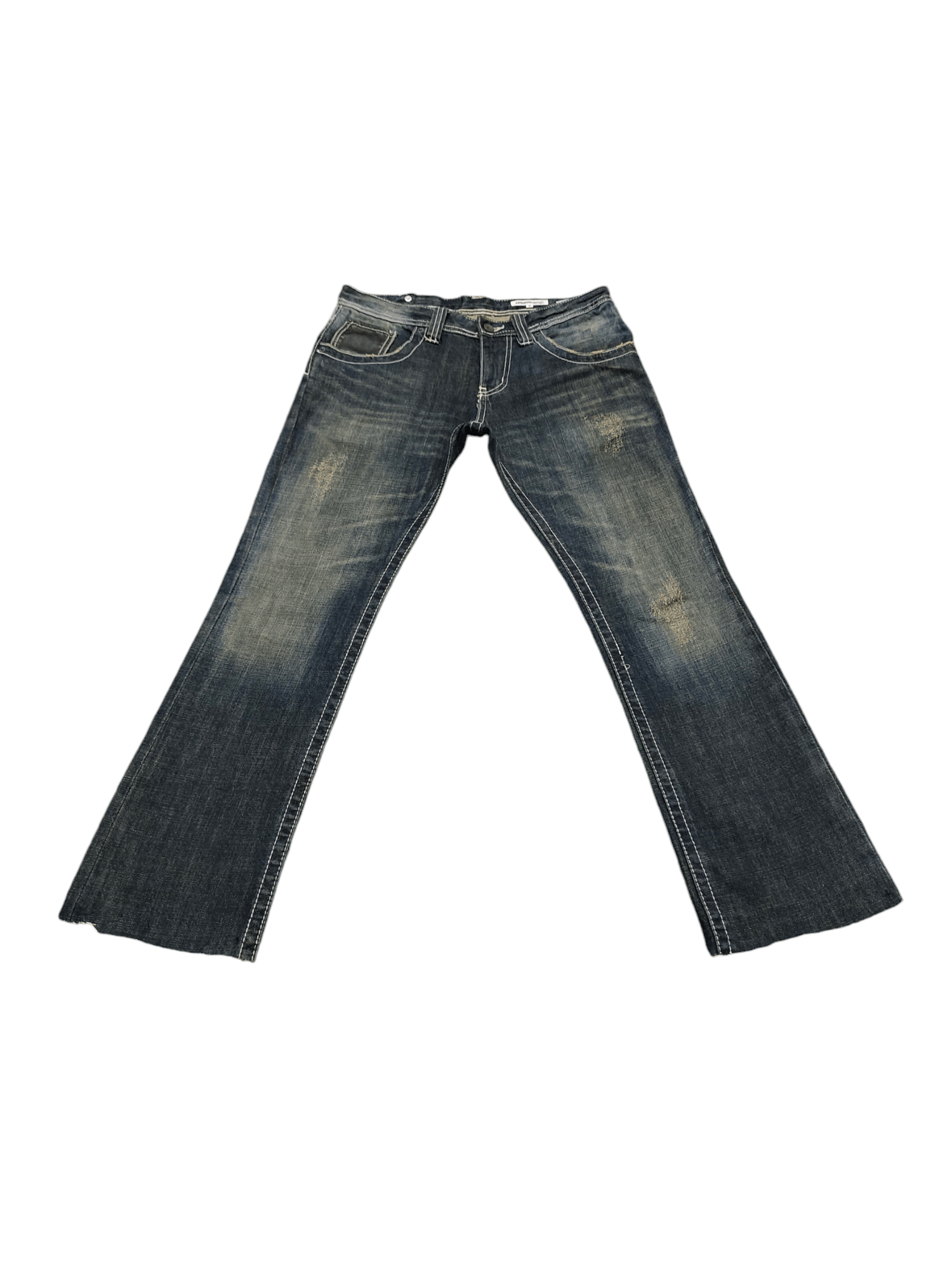 semanticdesign Flare Jeans Semantic Design Gun Embroidered Distress Bootcut Size US 31 - 4 Thumbnail