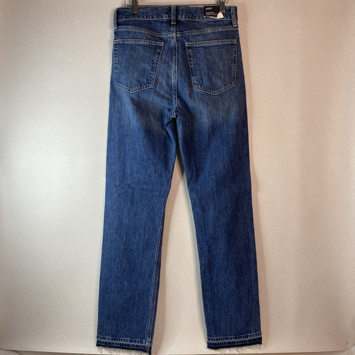 Gap GAP High Rise Women's Jeans Distressed Button 4/27 Tall, NWT Size 27" / US 4 / IT 40 - 3 Thumbnail