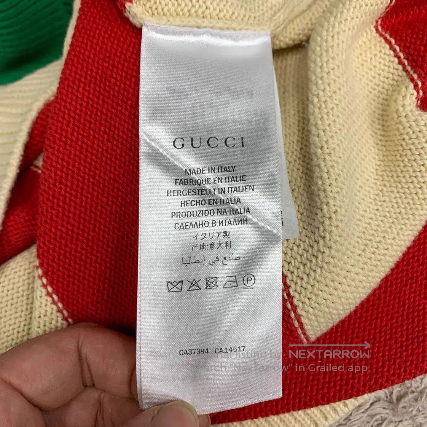 Gucci Multi Striped Logo Embroidered Long Sleeve Polo. Size US XL / EU 56 / 4 - 6 Thumbnail