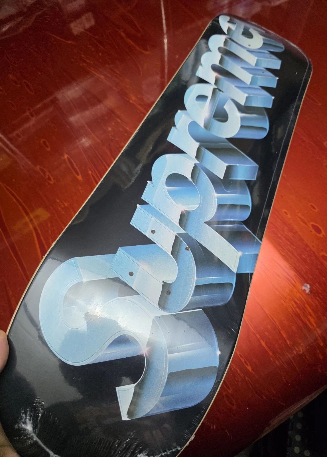 Supreme Supreme Chrome Logo Skateboard Black SS20 Skate Deck NEW Size ONE SIZE - 4 Thumbnail