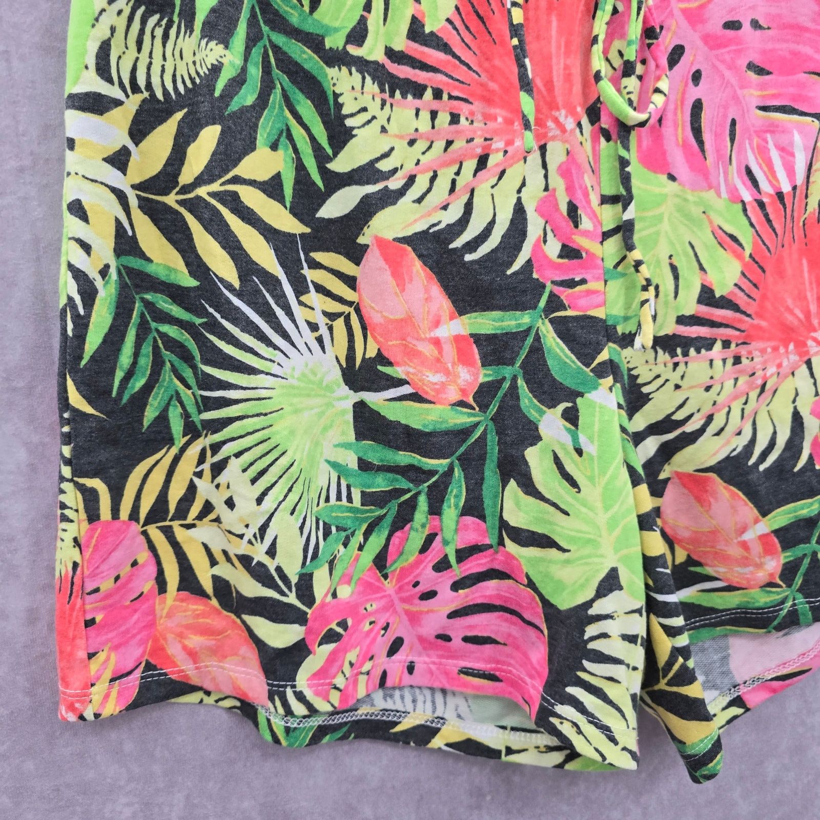 Other LA Threads Green Tropical Floral Stretch Shorts Large Size 34" / US 12 / IT 48 - 4 Thumbnail