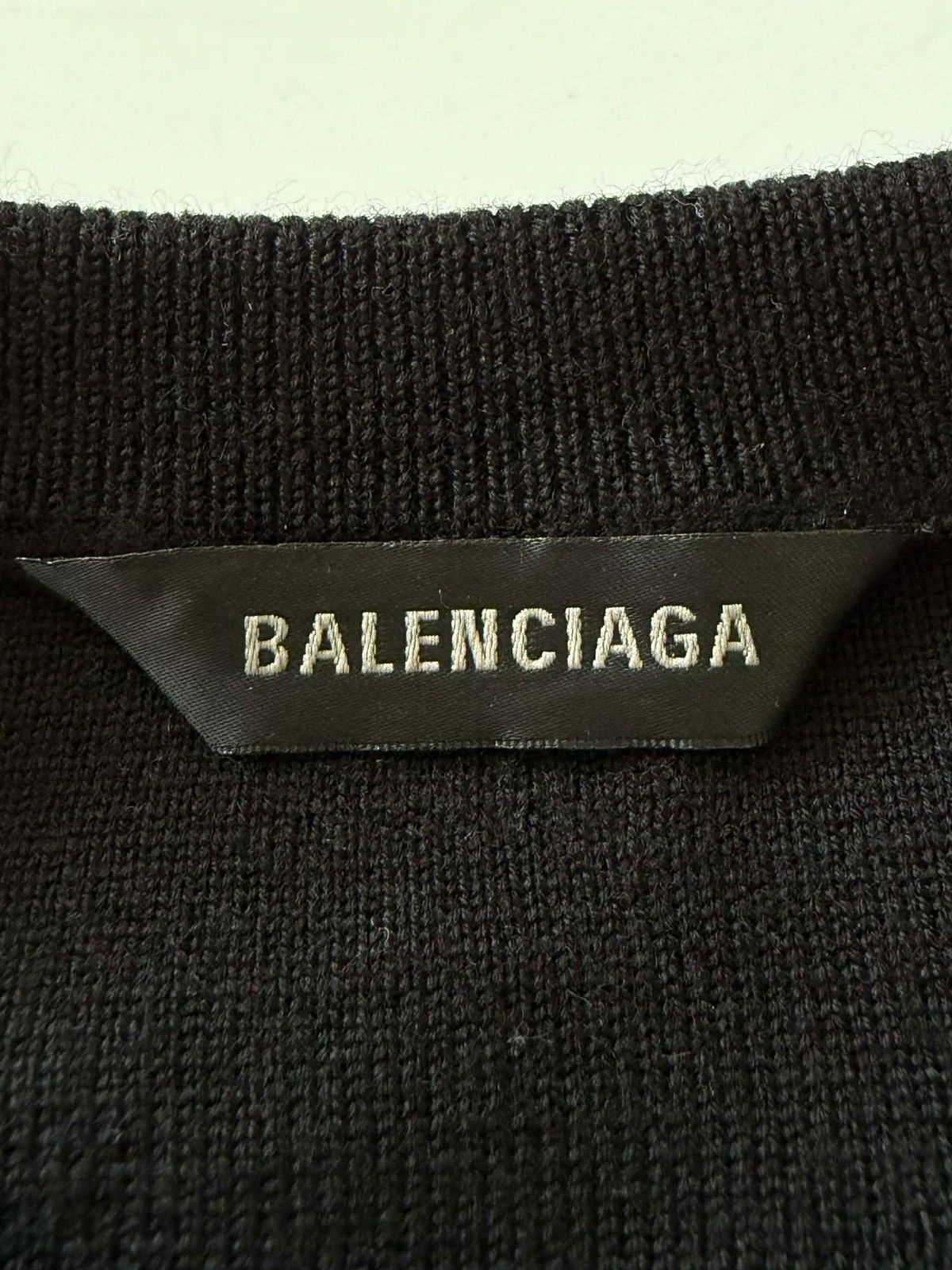 Balenciaga Balenciaga Black BB P VM Pointelle-Knit T-Shirt Size M / US 6-8 / IT 42-44 - 5 Thumbnail
