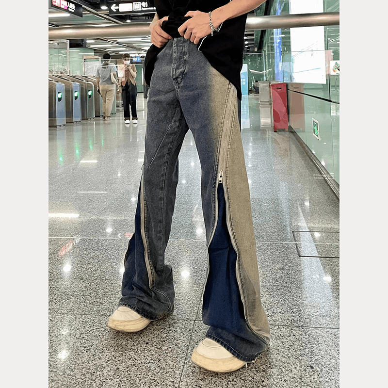 Japanese Brand × Vintage Loose high street wide leg jeans men's straight leg pants Size US 32 / EU 48 - 2 Thumbnail