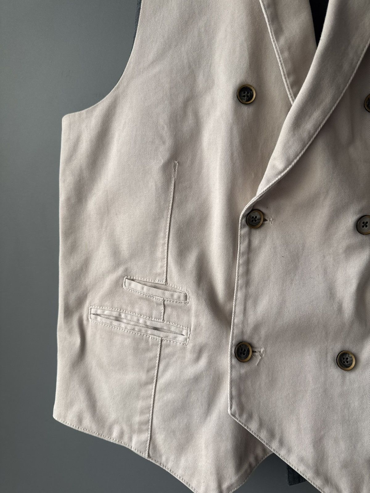Eleventy Elegance Collared Solid Cotton Tailored Vest Size US L / EU 52-54 / 3 - 3 Thumbnail